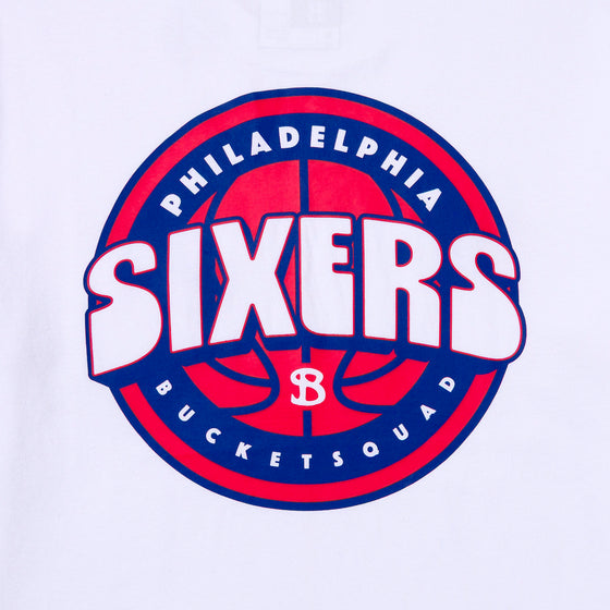 PHILADELPHIA 76ERS BADGE TEE - back detail