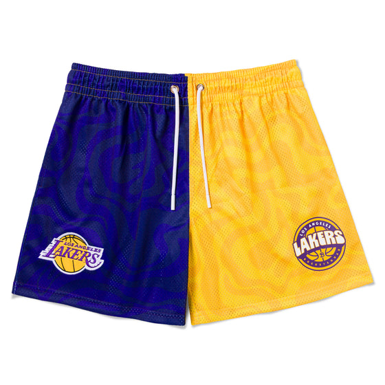 LOS ANGELES LAKERS SPLIT TIDAL SHORTS