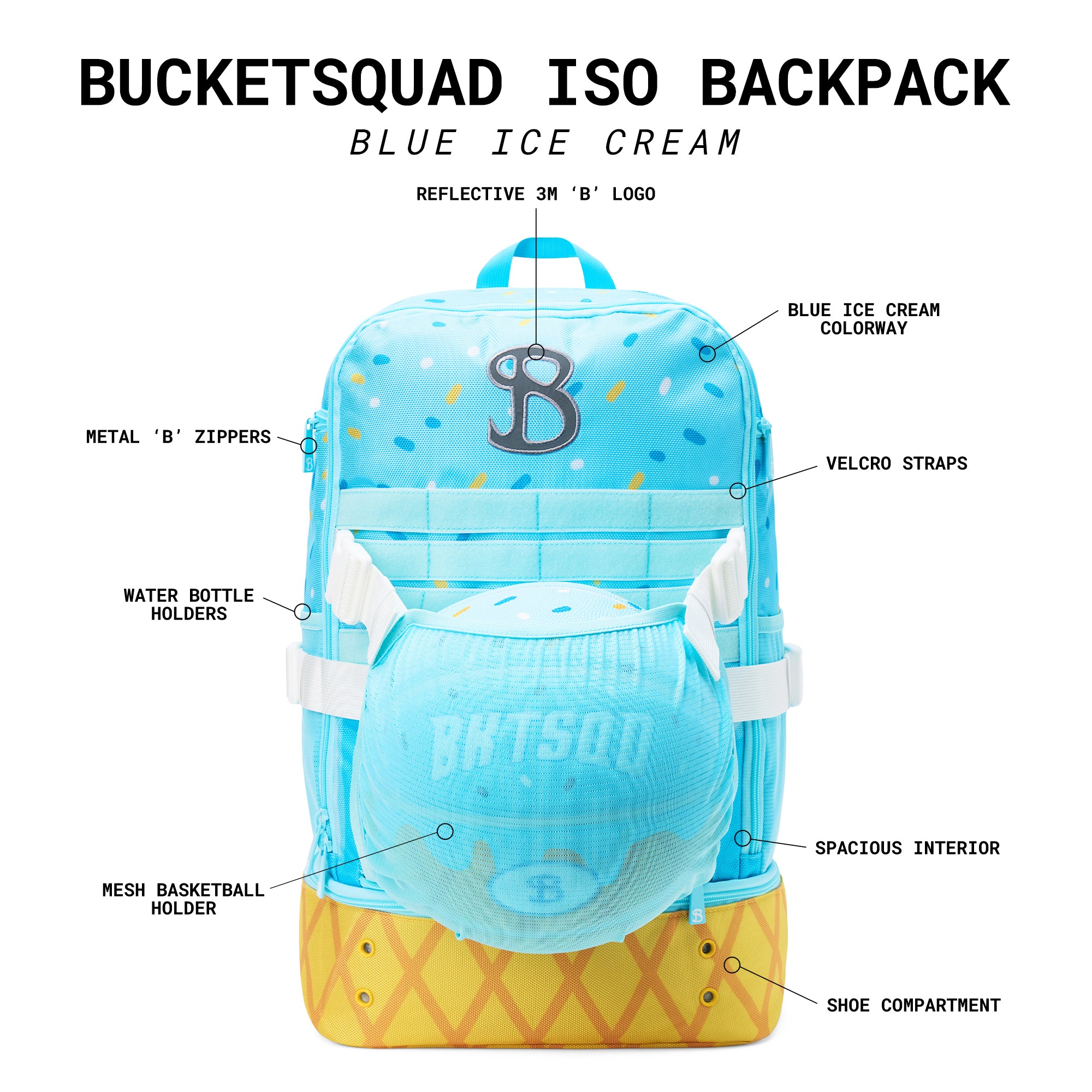 ISO BACKPACK - BLUE ICE CREAM