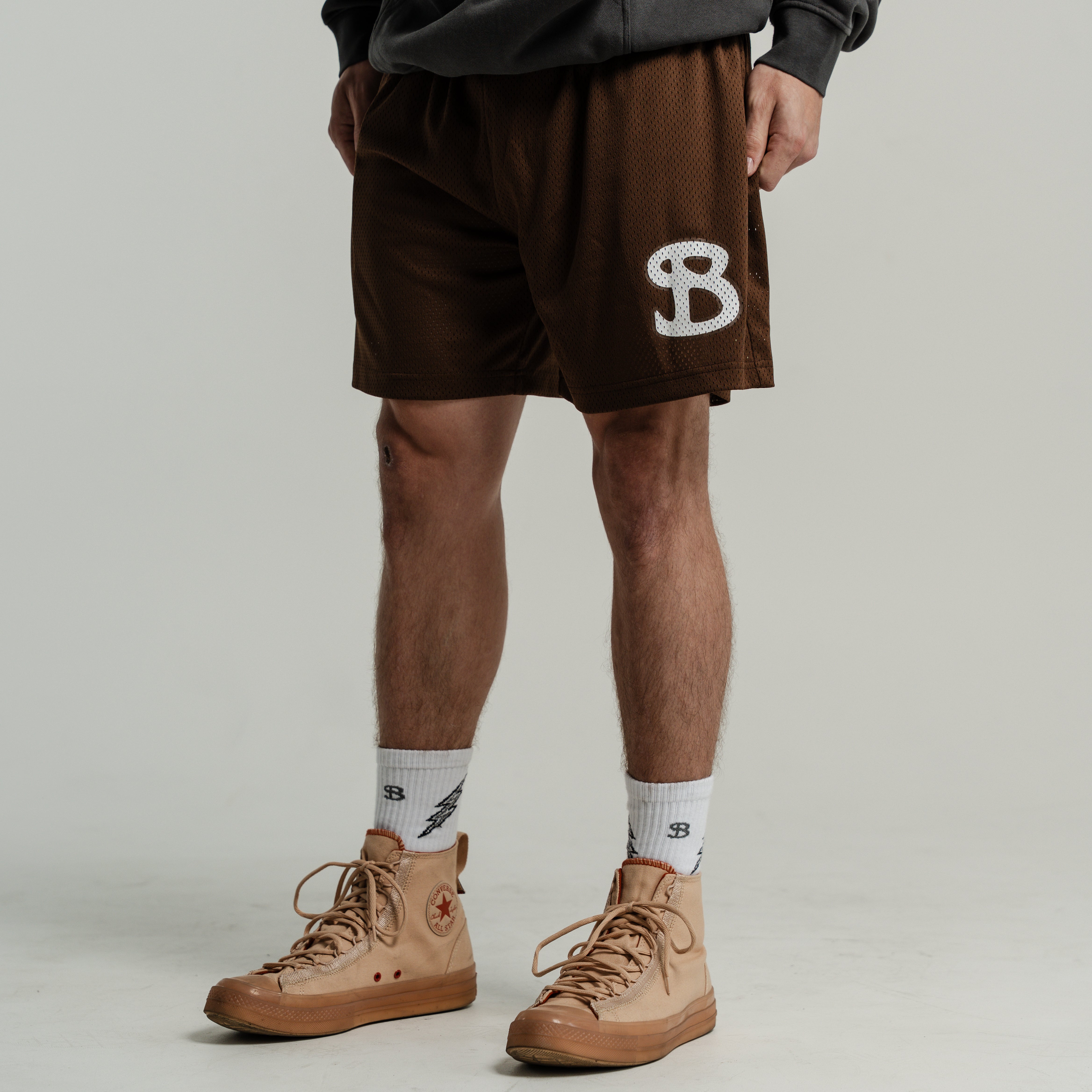 SOLID MOCHA YOUTH SHORTS