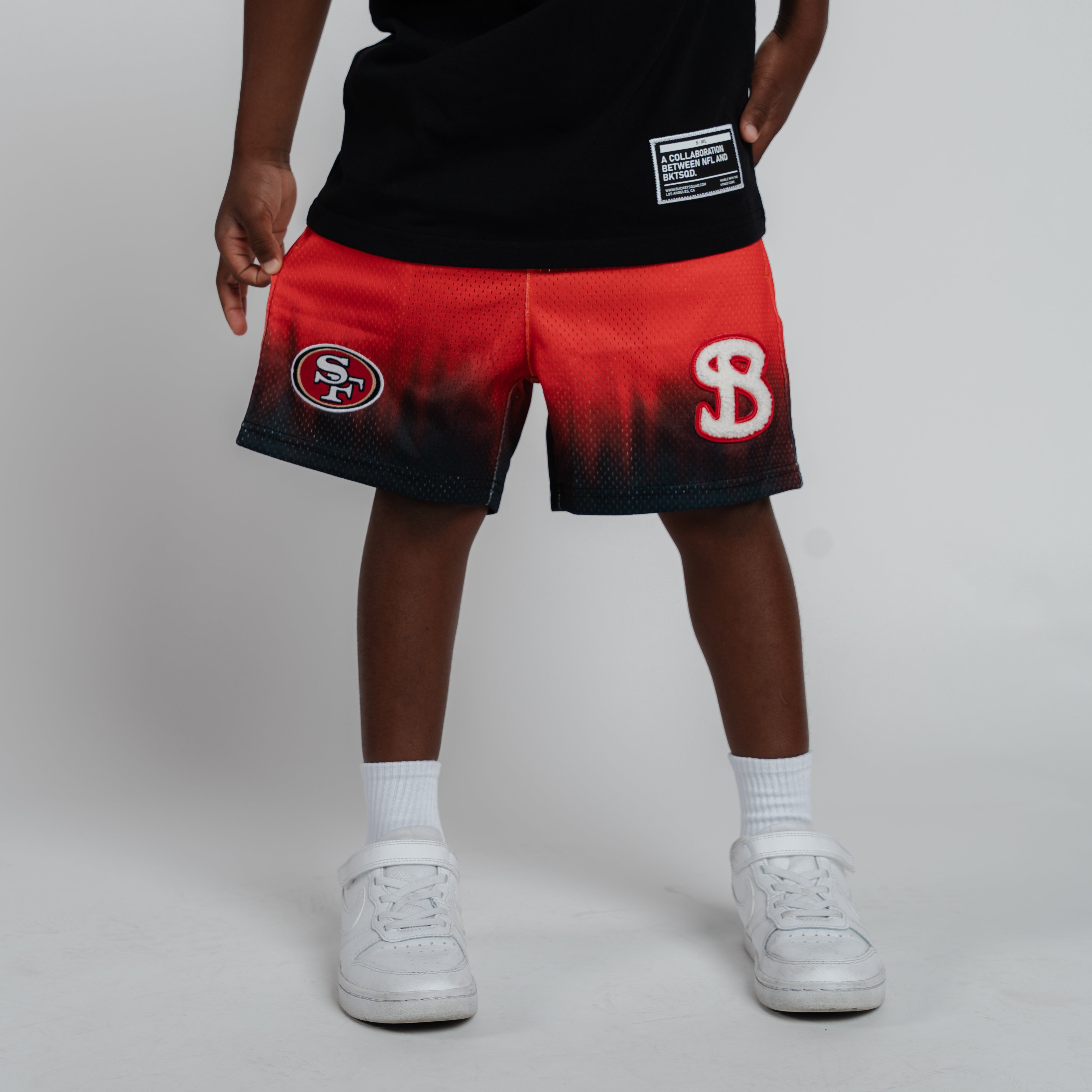 SAN FRANCISCO 49ERS NFL YOUTH GRADIENT SHORTS