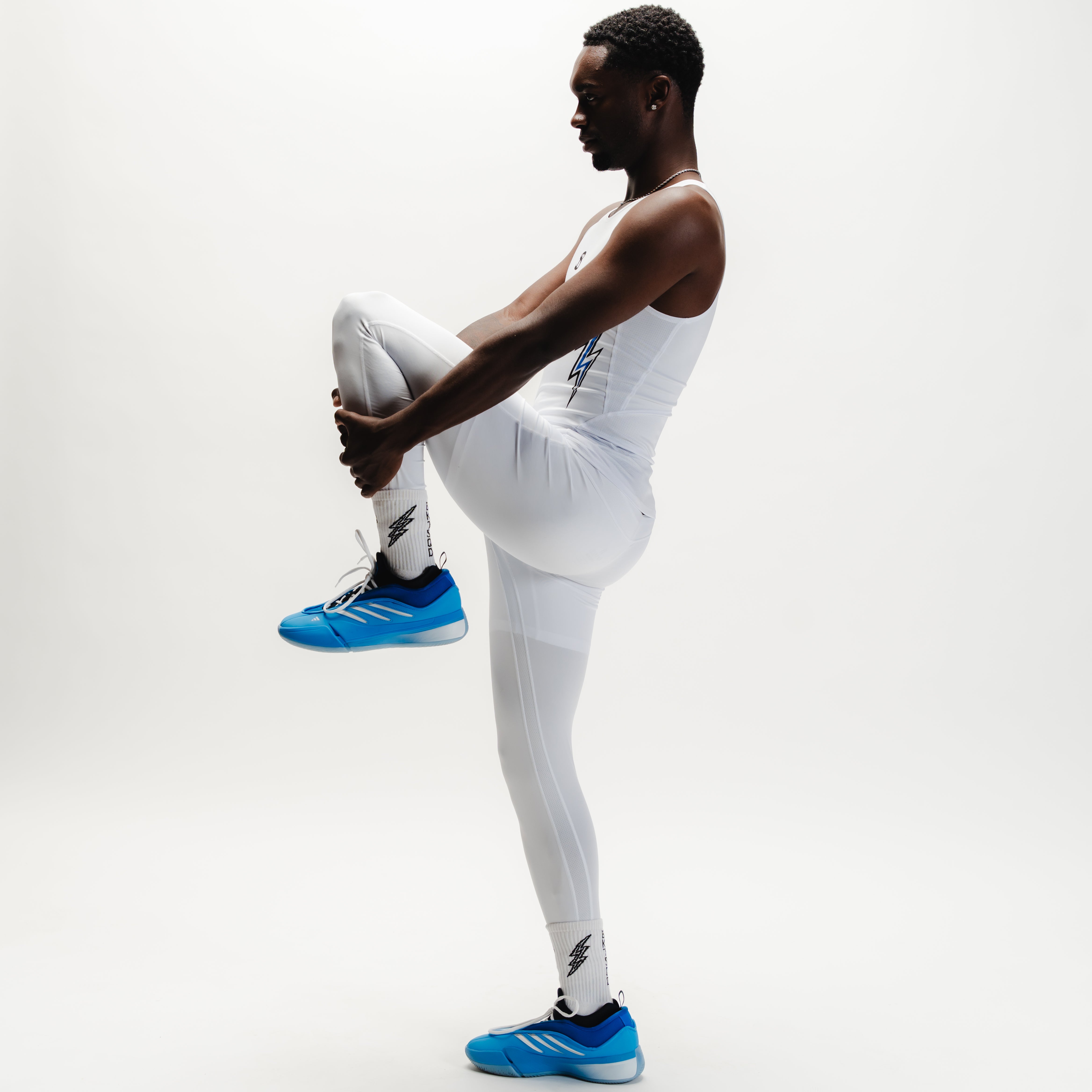 WHITE ISO COMPRESSION LEGGING