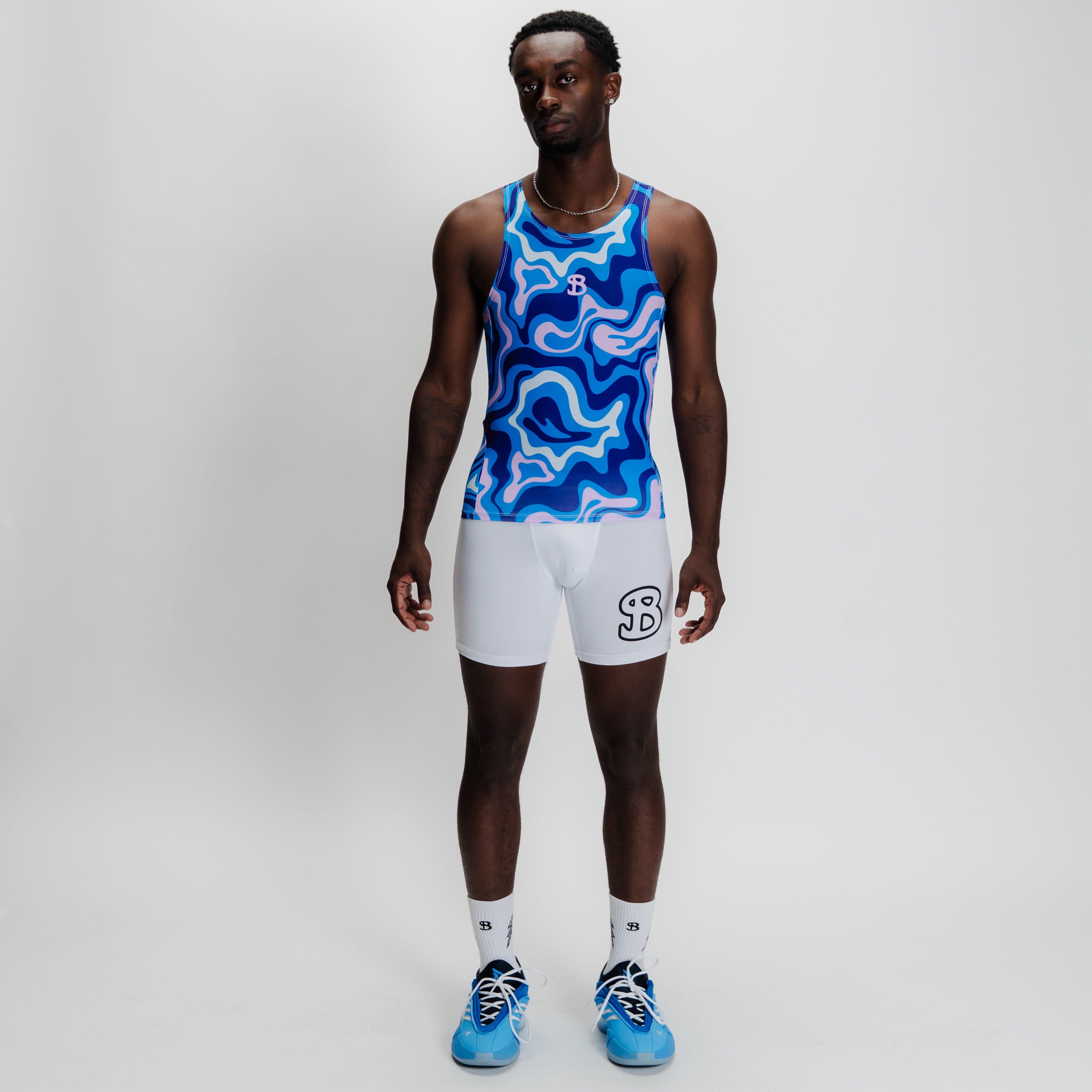 YOUTH WHITE ISO COMPRESSION SHORT