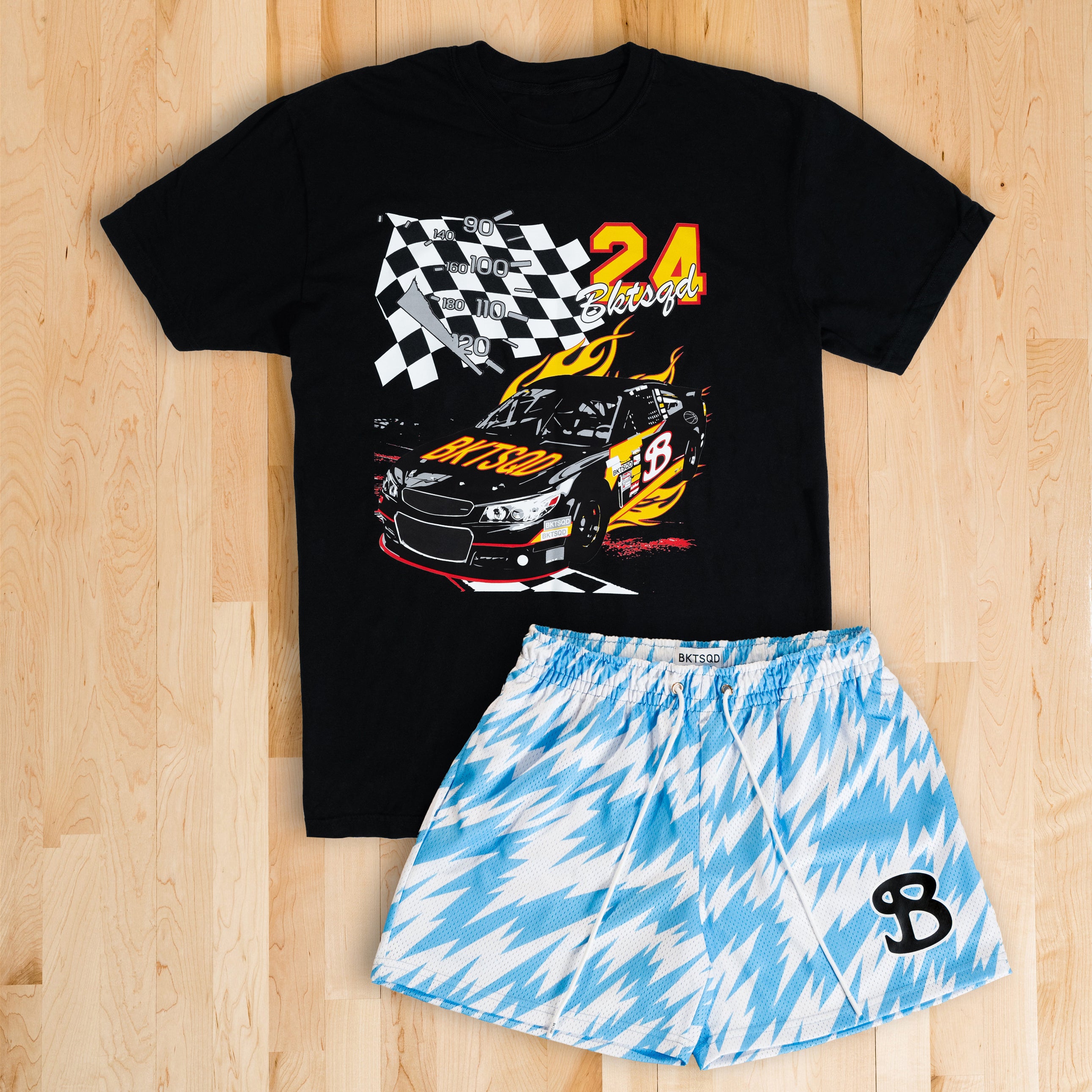 RACE CAR ADULT TEE - BLACK