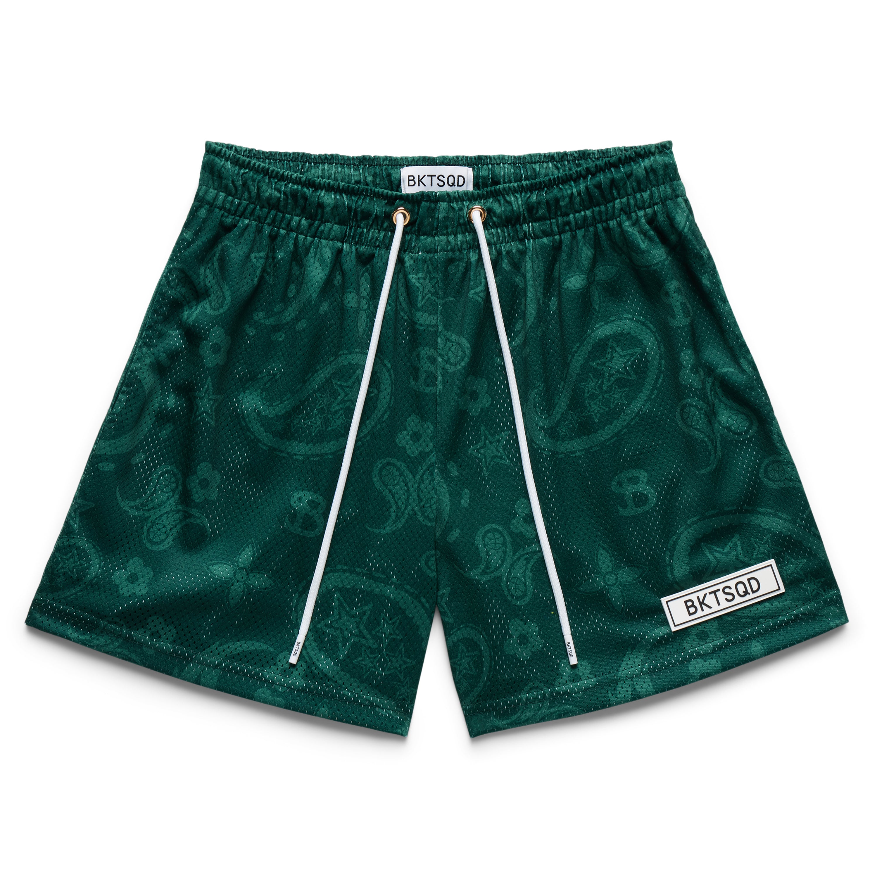 GREEN PAISLEY SHORTS
