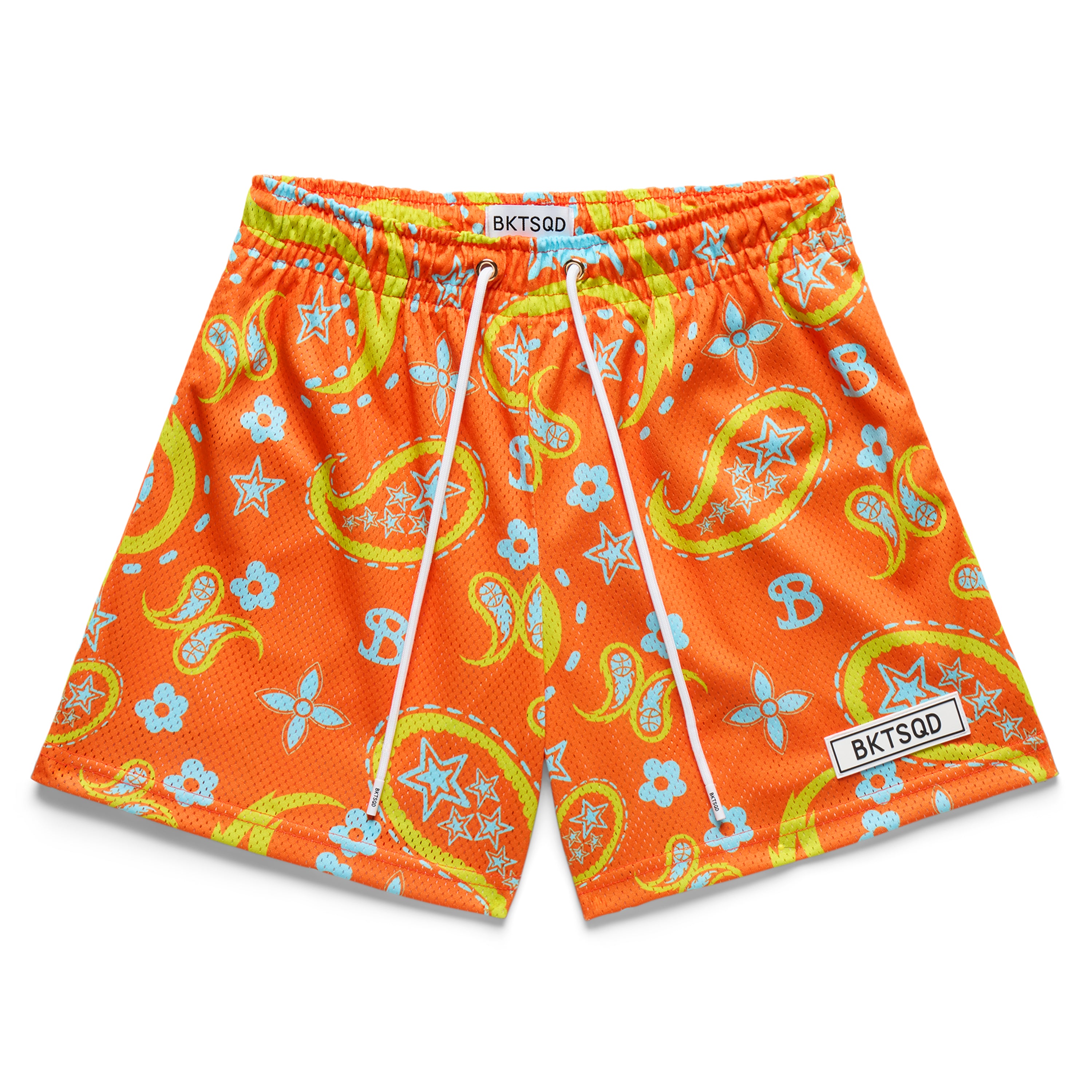 ORANGE PAISLEY SHORTS