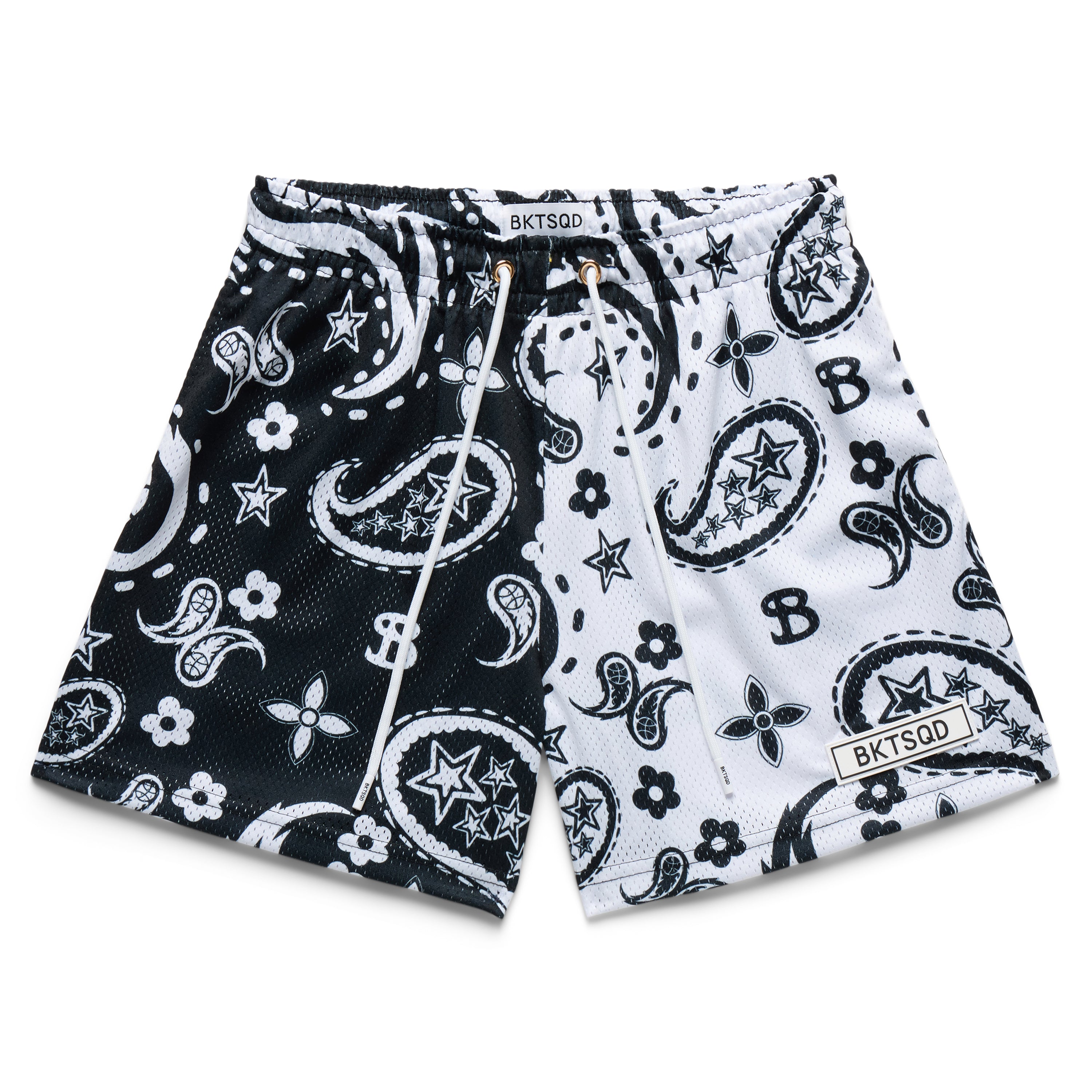 TWO-TONE PAISLEY SHORTS