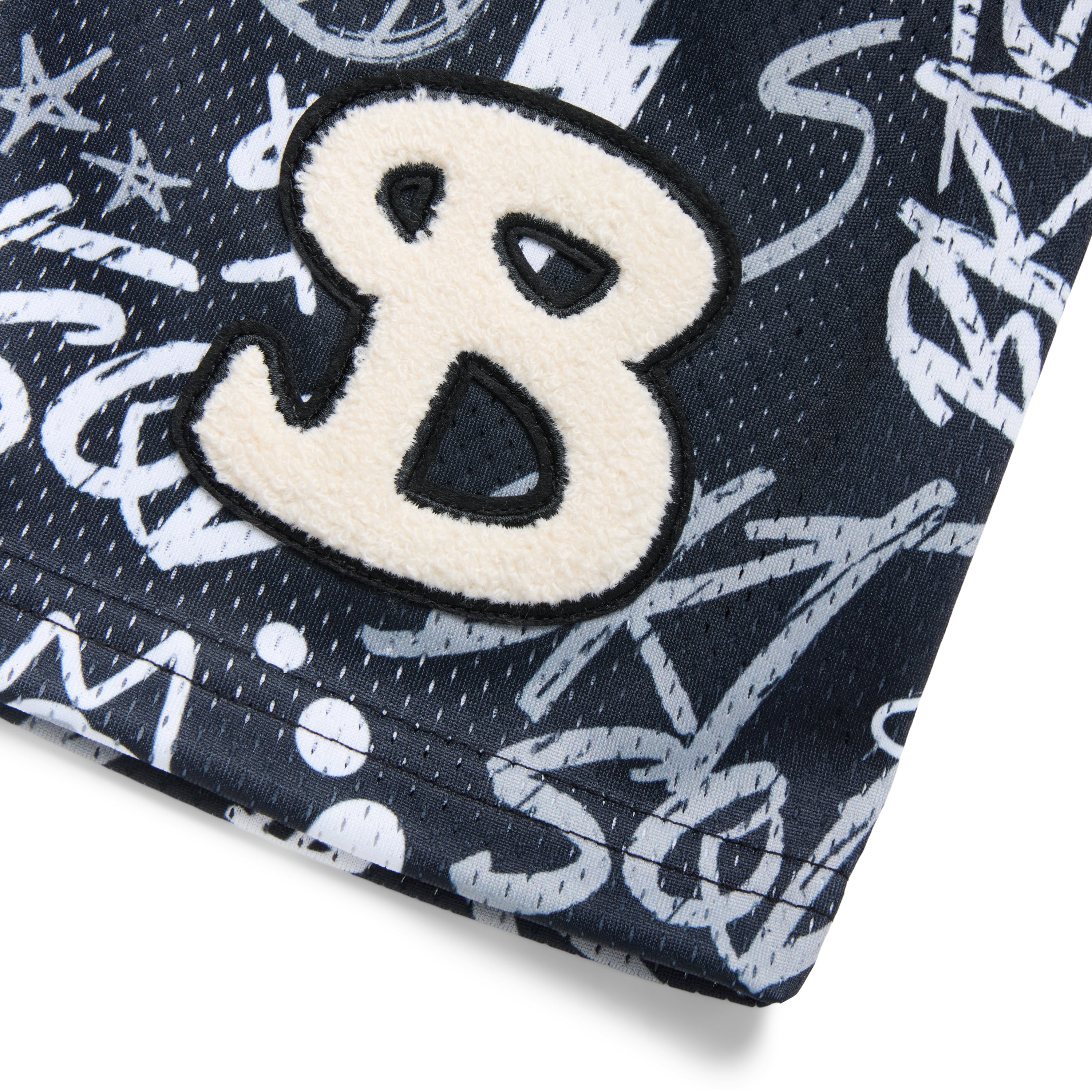 BLACK GRAFFITI SHORTS