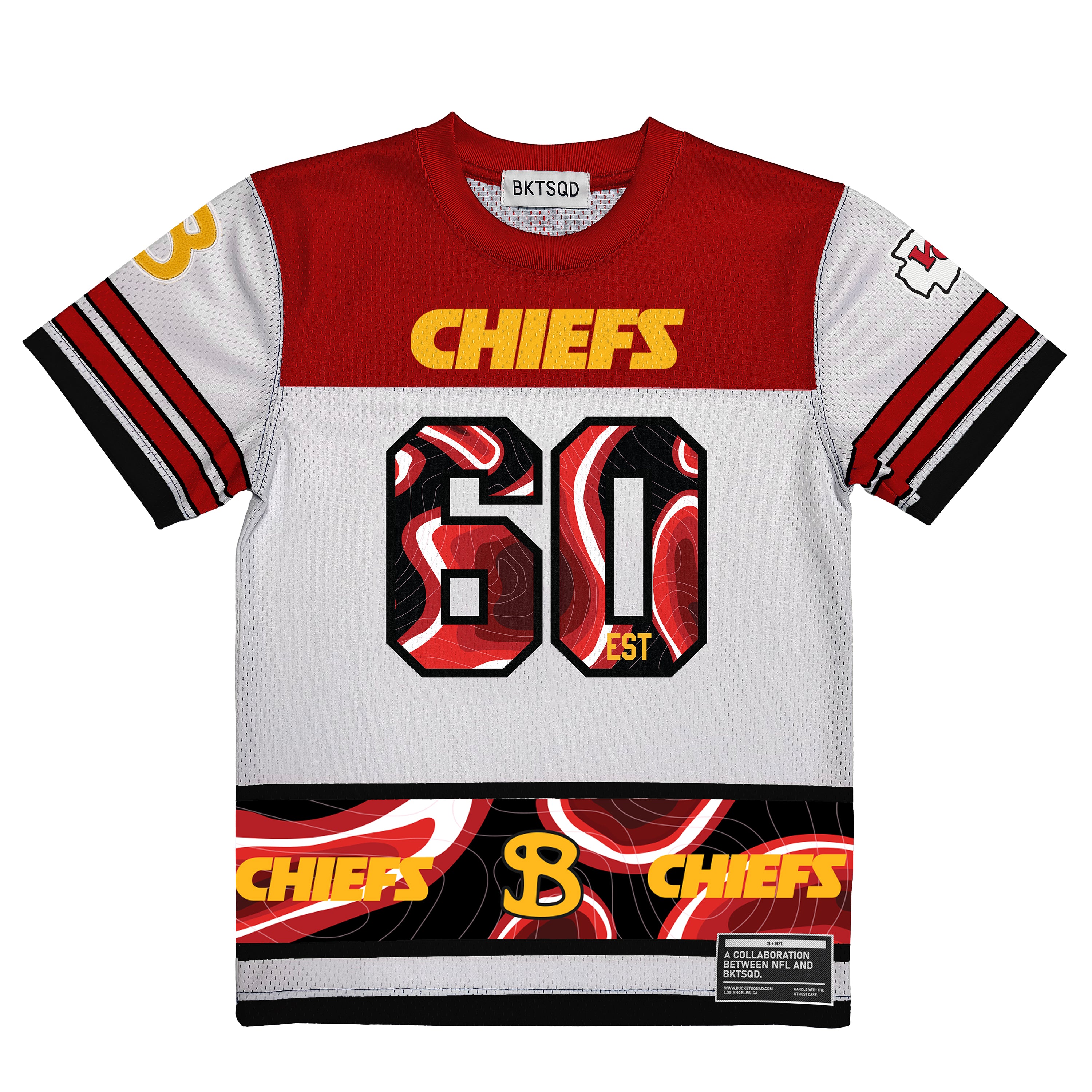 Bucketsquad Kansas City Chiefs Nfl Youth Mesh Tee | Kids Basketball