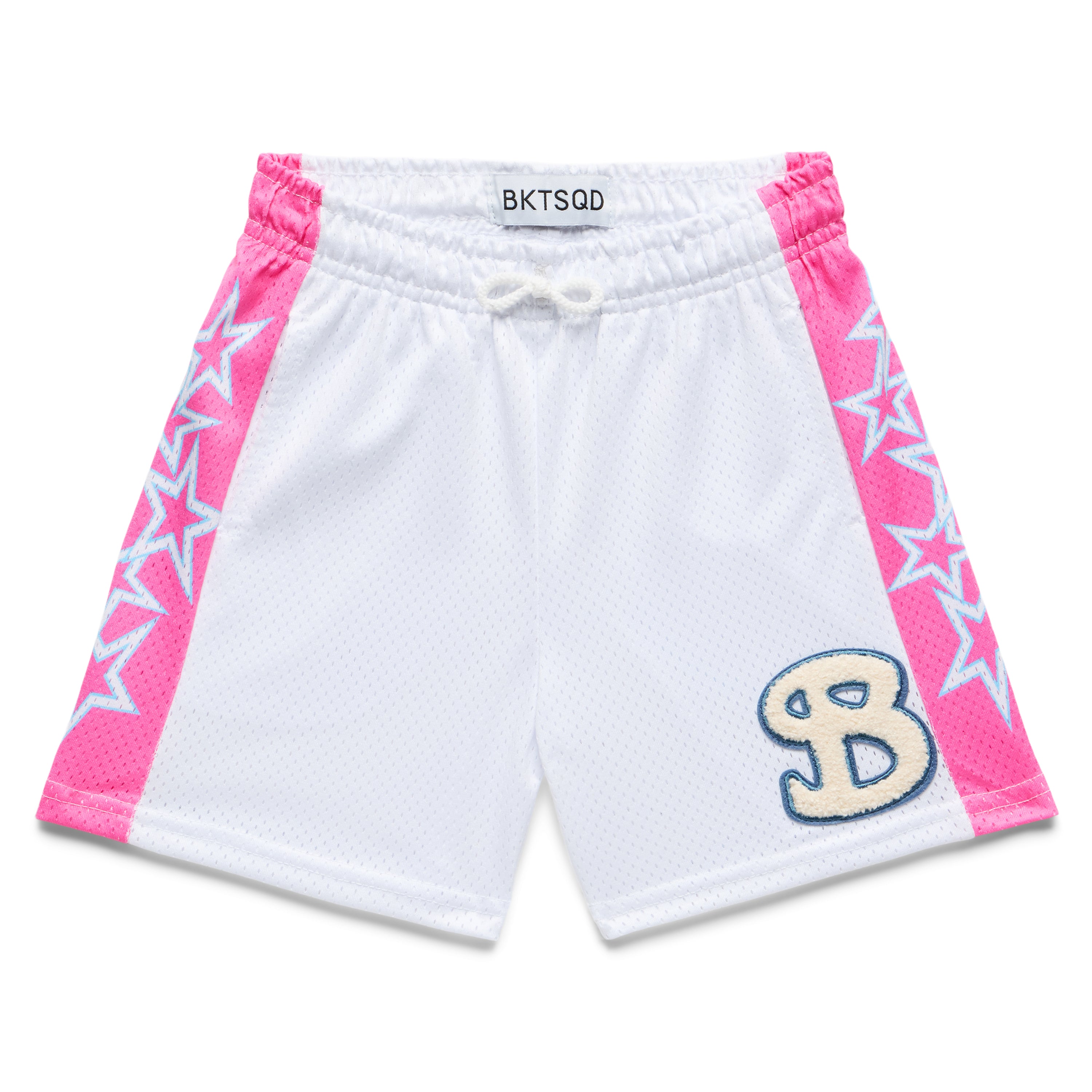 STARS CHENILLE PATCH YOUTH SHORTS - WHITE