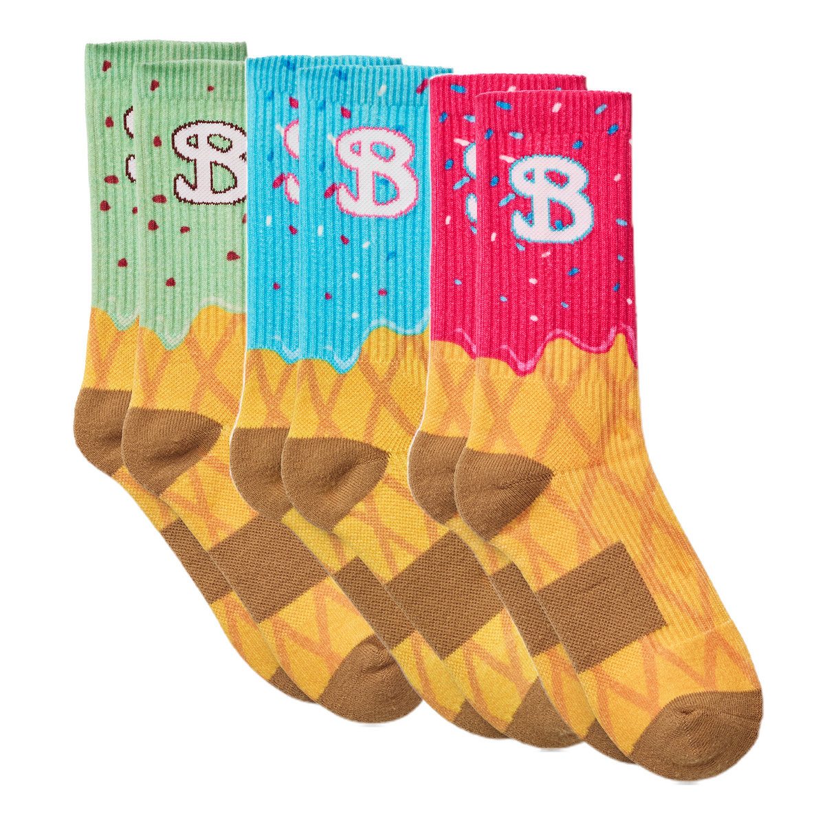 ICE CREAM 3 PACK SOCKS