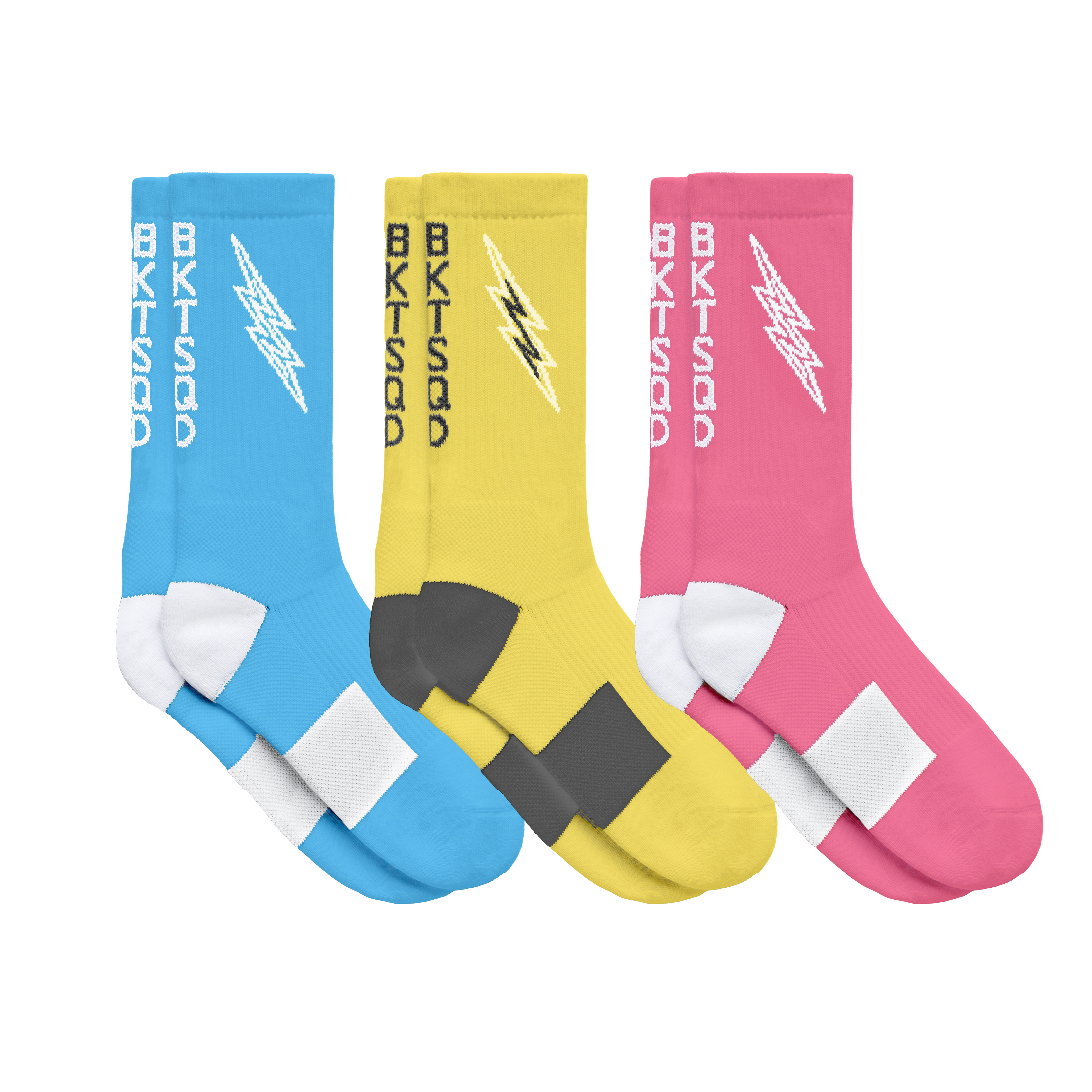 LIGHTNING PERFORMANCE SOCKS 3 PACK - NEON