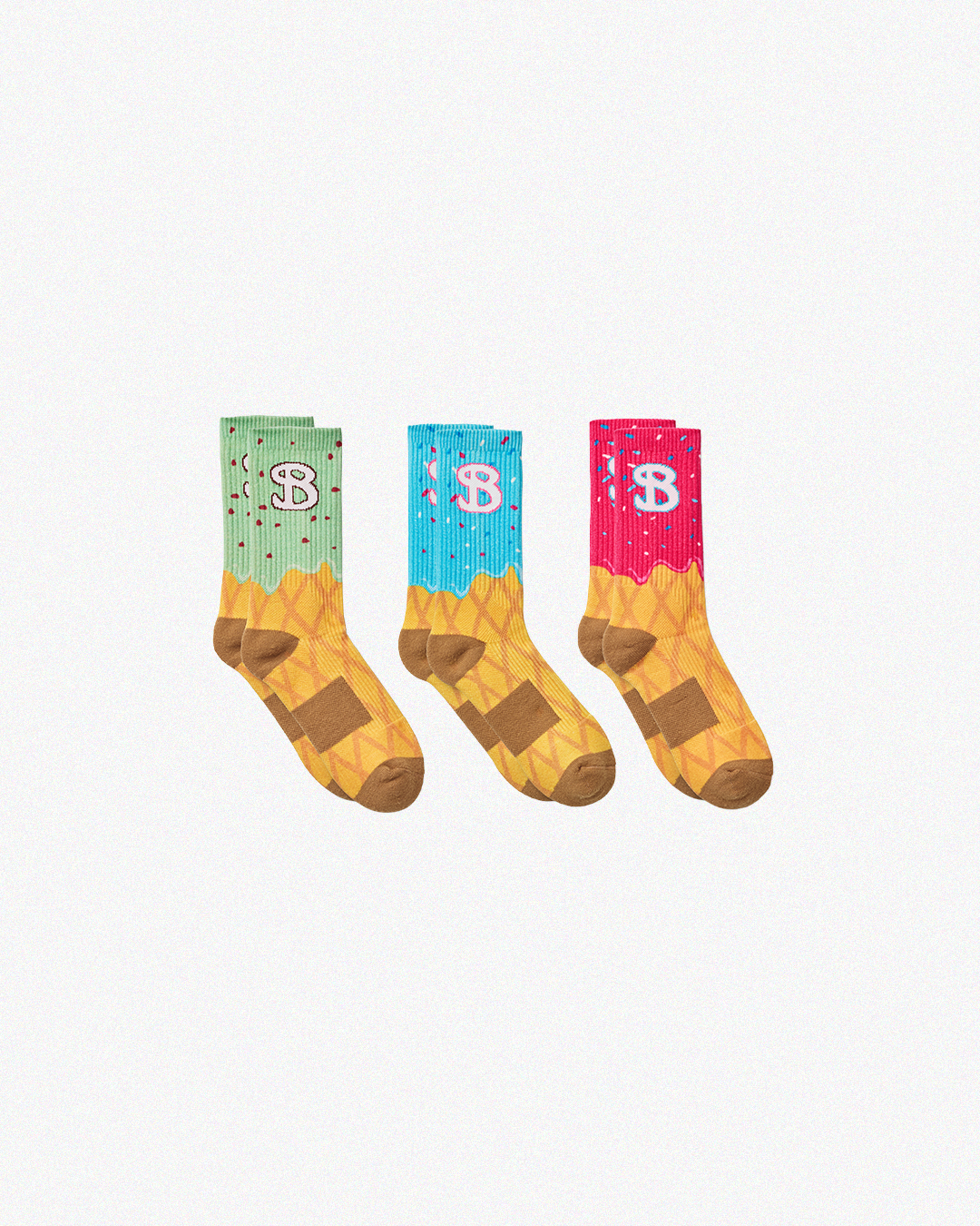 ICE CREAM 3 PACK SOCKS