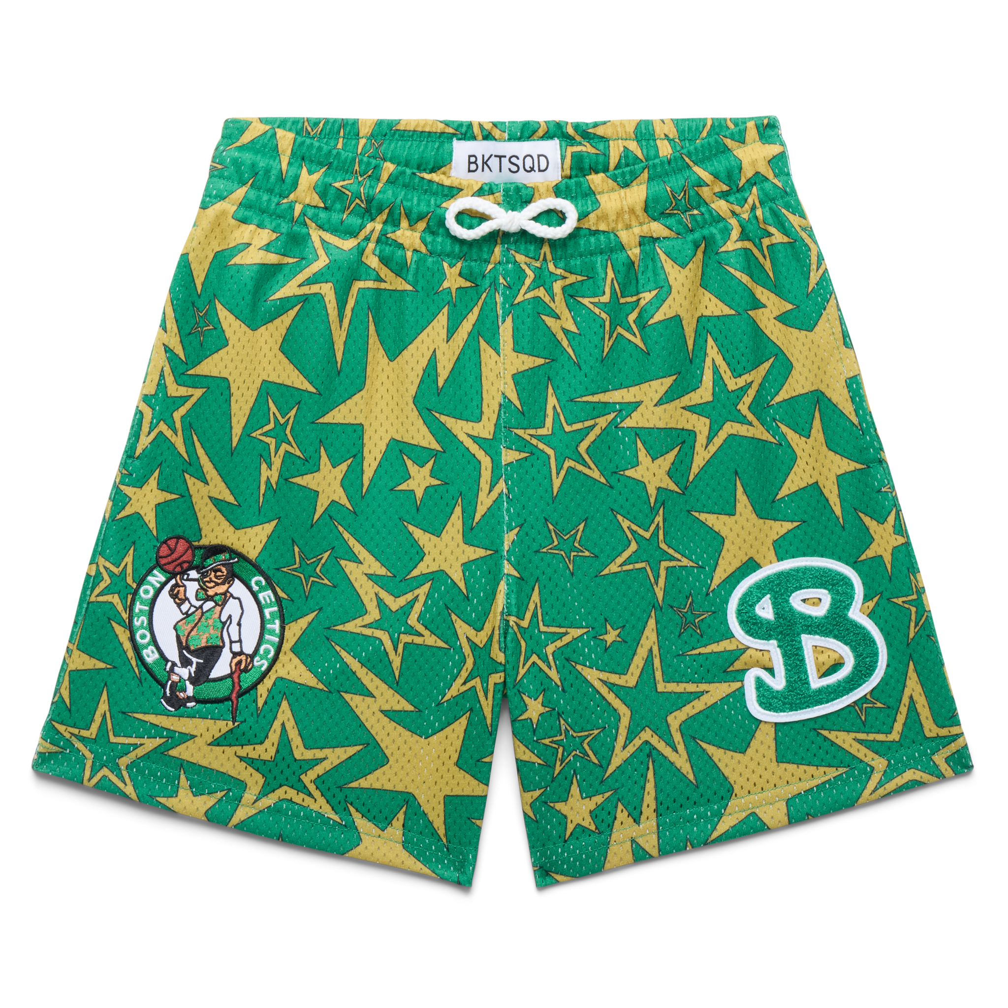 Bucketsquad Nba Boston Celtics Stars Youth Shorts | Kids Basketball