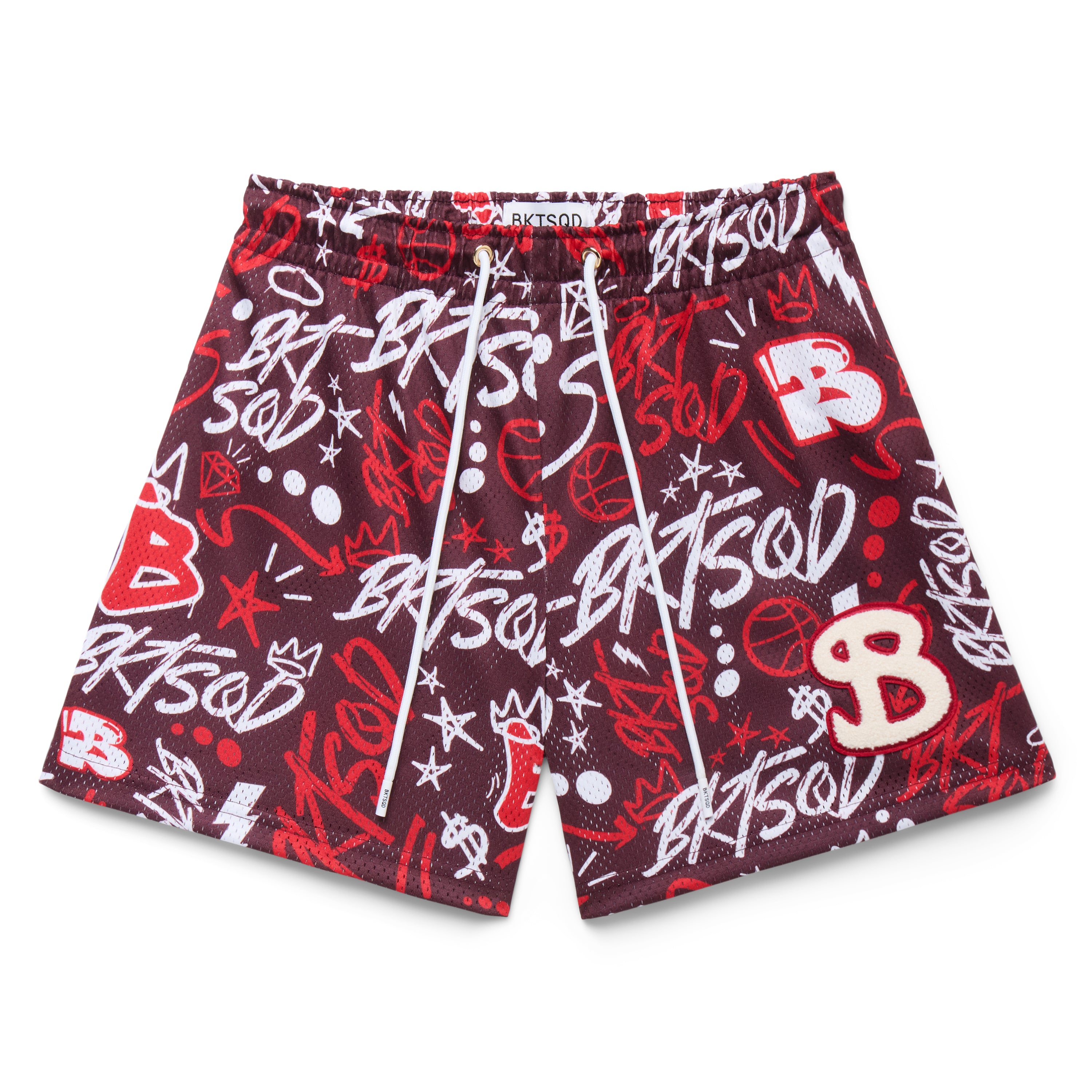 RED GRAFFITI SHORTS
