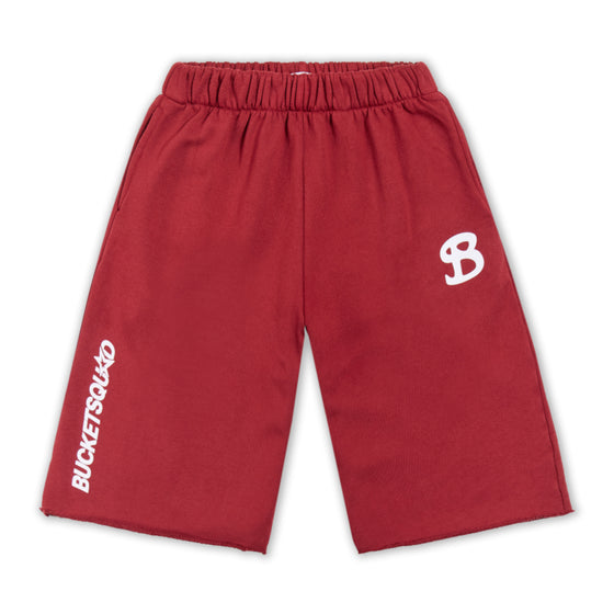 YOUTH CORE CUTOFF SWEATSHORTS - MAROON