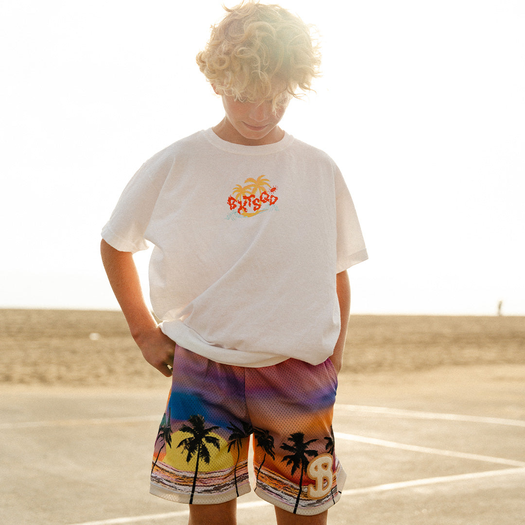 PURPLE SUNSET YOUTH SHORTS