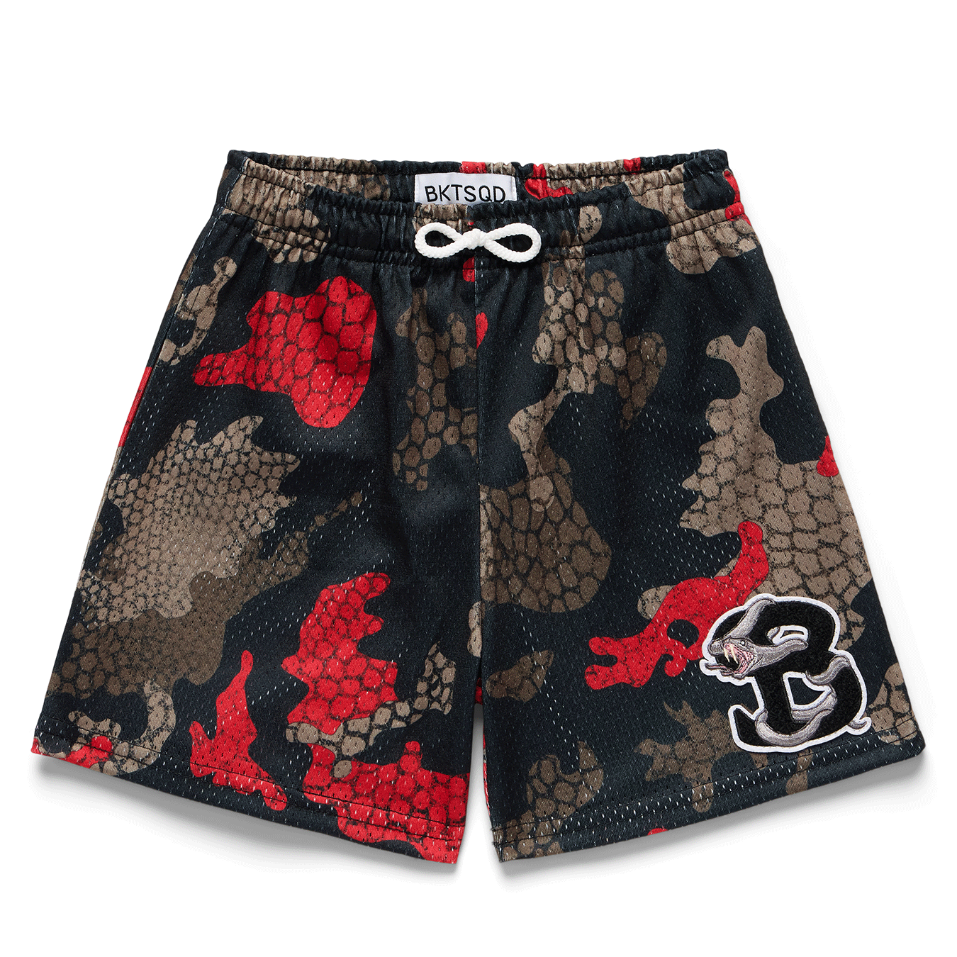 BLACK VIPER RED CAMO YOUTH SHORTS