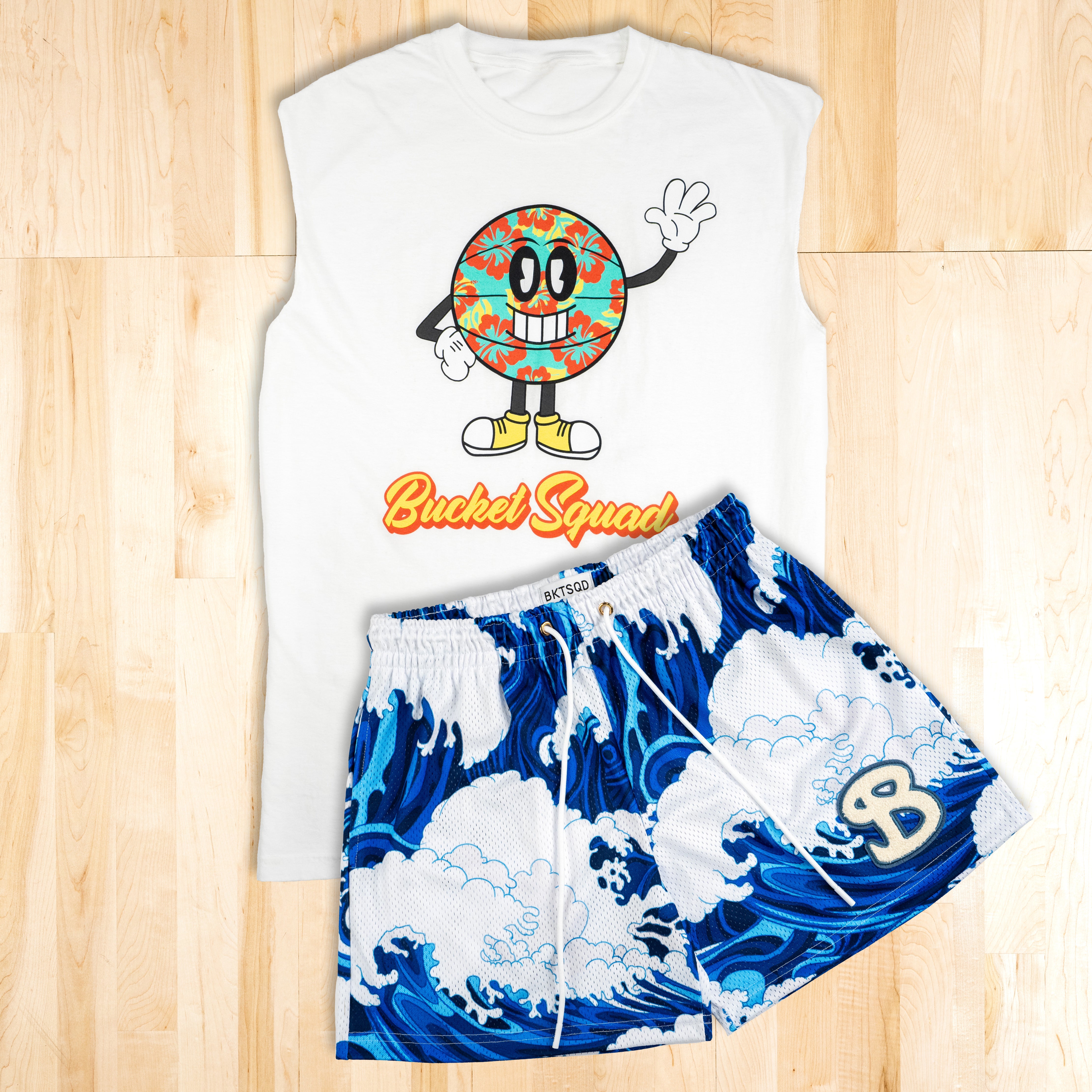 VACATION CUT OFF TANK - ALOHA BUCKIE