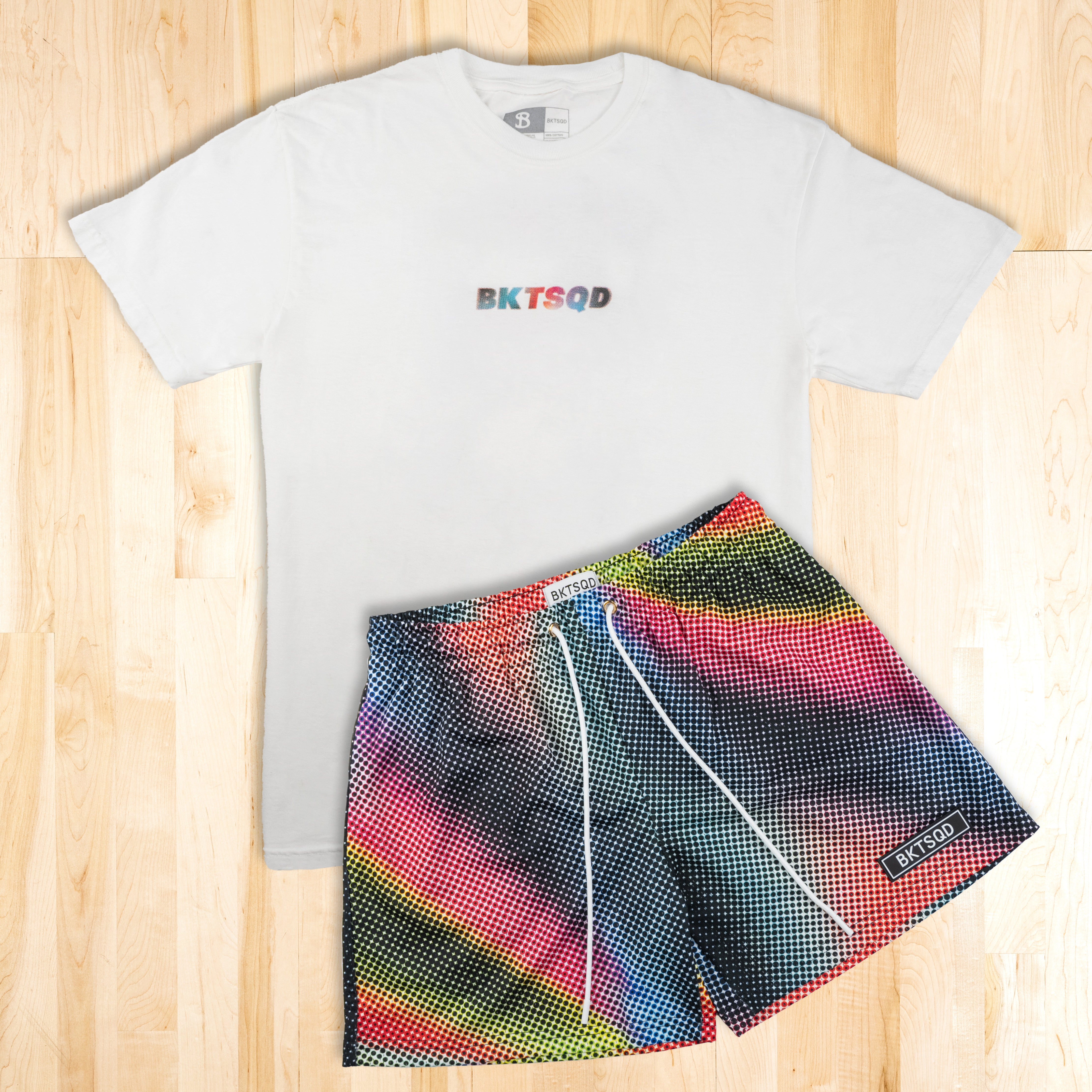 POINTILLISM SHORTS - DOT RAINBOW