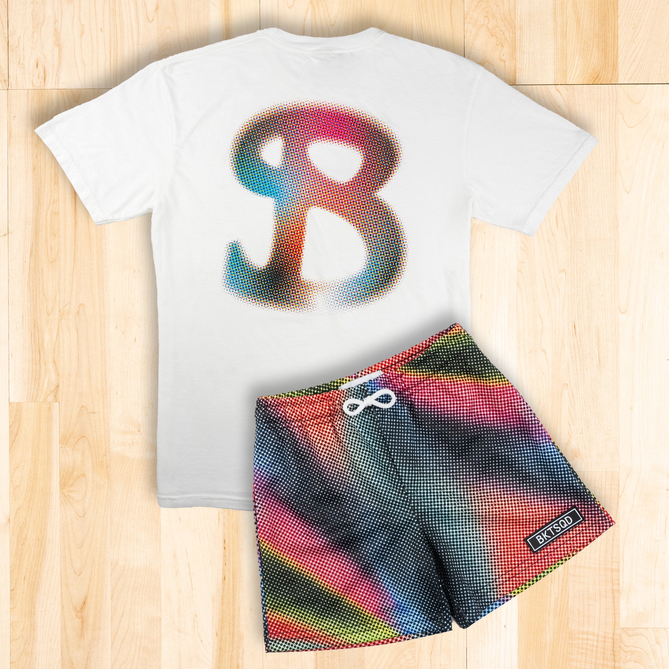 POINTILLISM YOUTH SHORTS - DOT RAINBOW