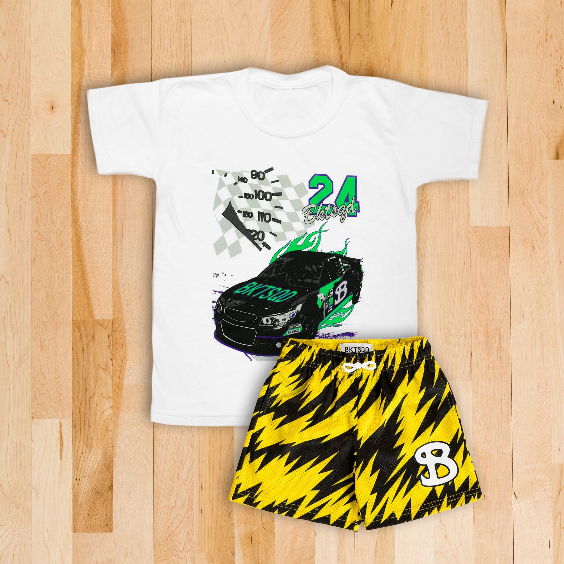 RACE CAR YOUTH TEE - WHITE