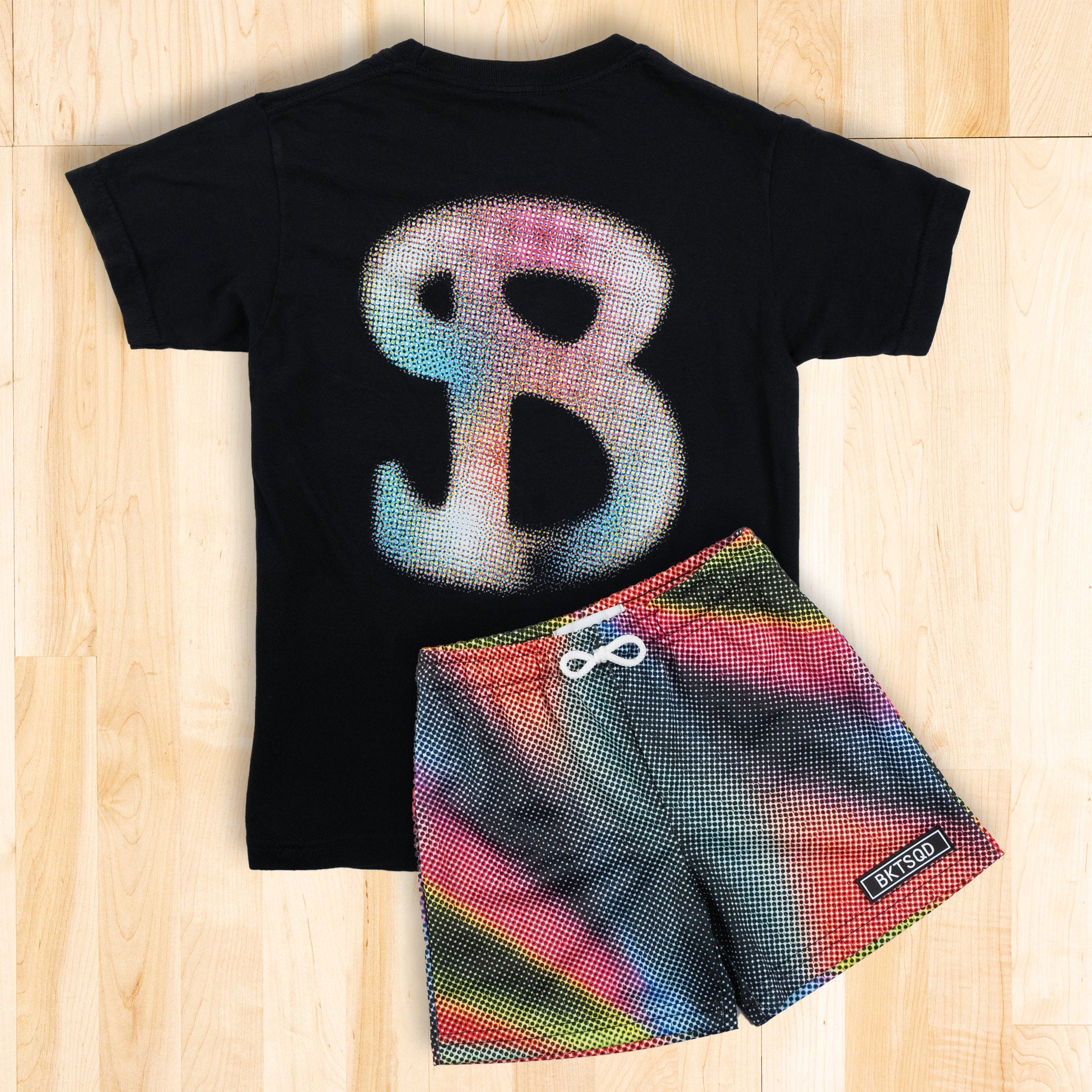 POINTILLISM YOUTH SHORTS - DOT RAINBOW