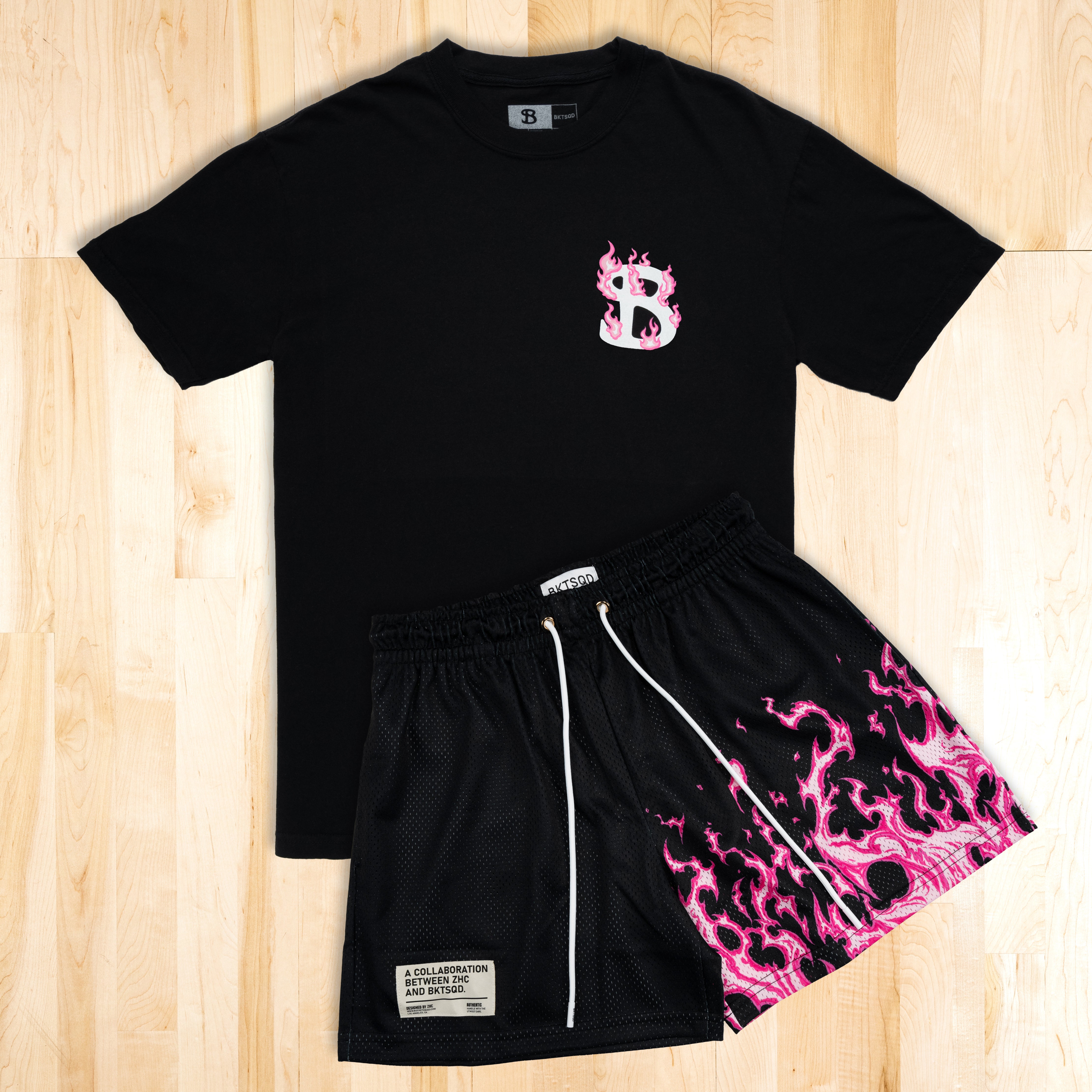 ZHC x BKTSQD SHORTS - PINK FLAME