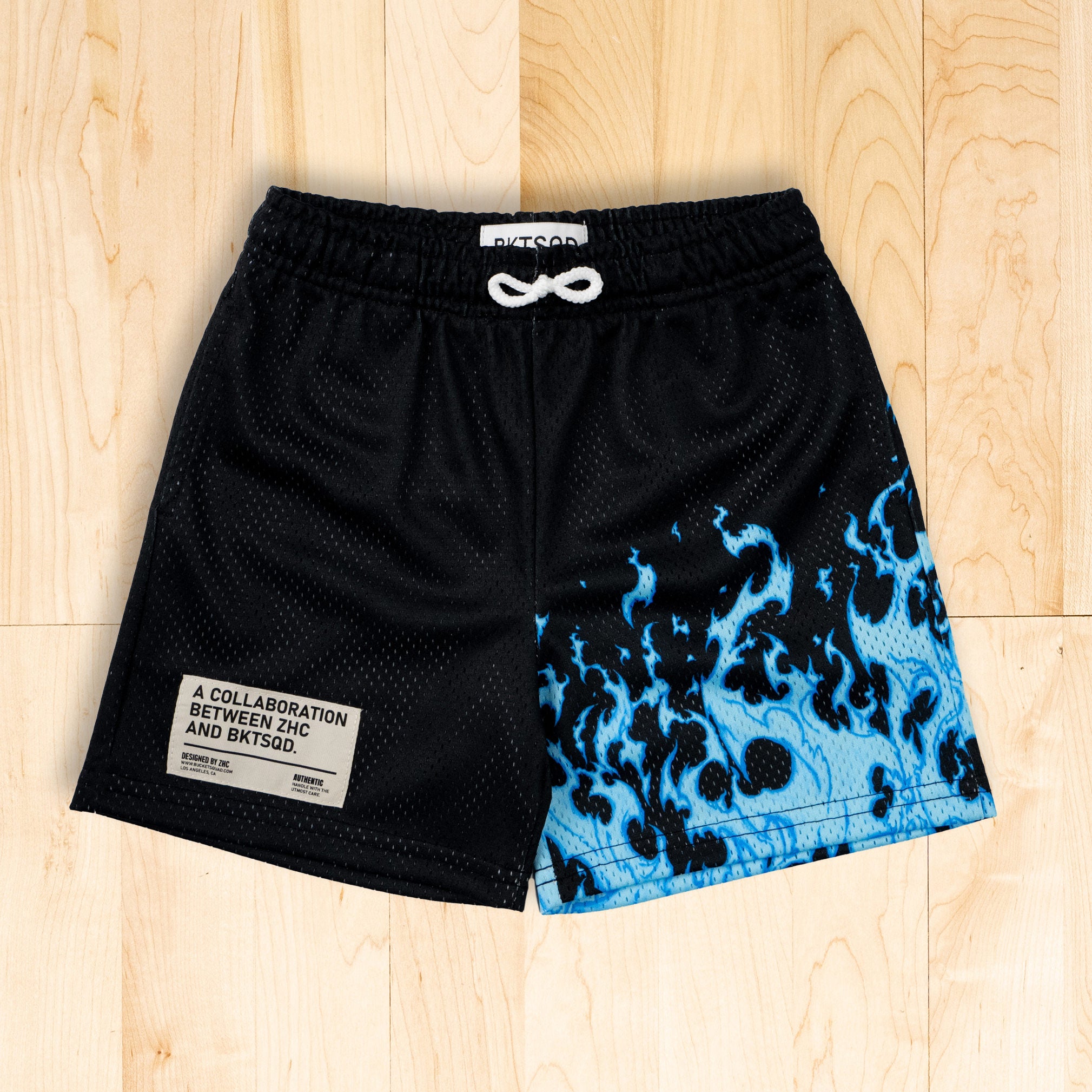 ZHC x BKTSQD YOUTH SHORTS - BLUE FLAME