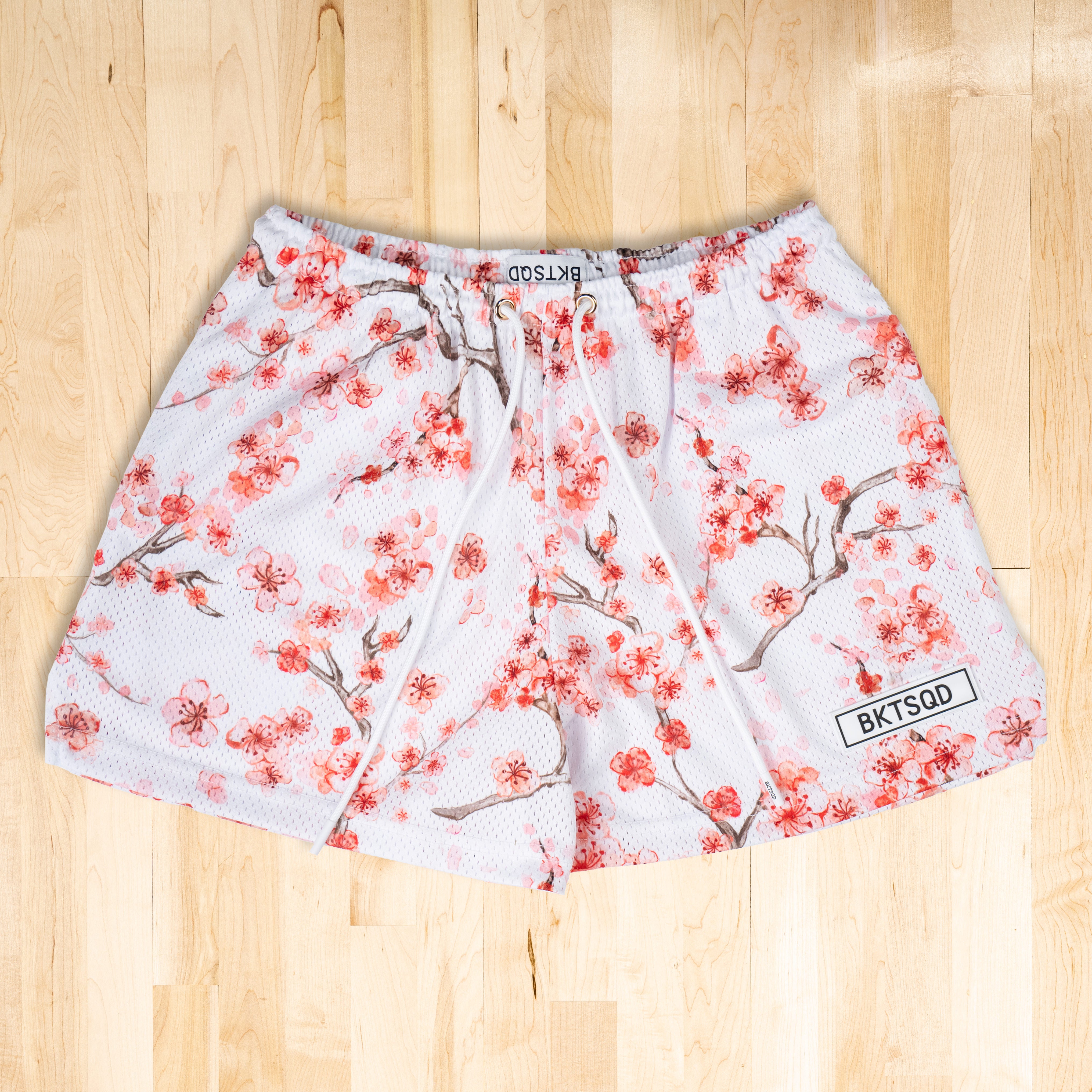 WOMEN’S WHITE CHERRY BLOSSOM SHORTS