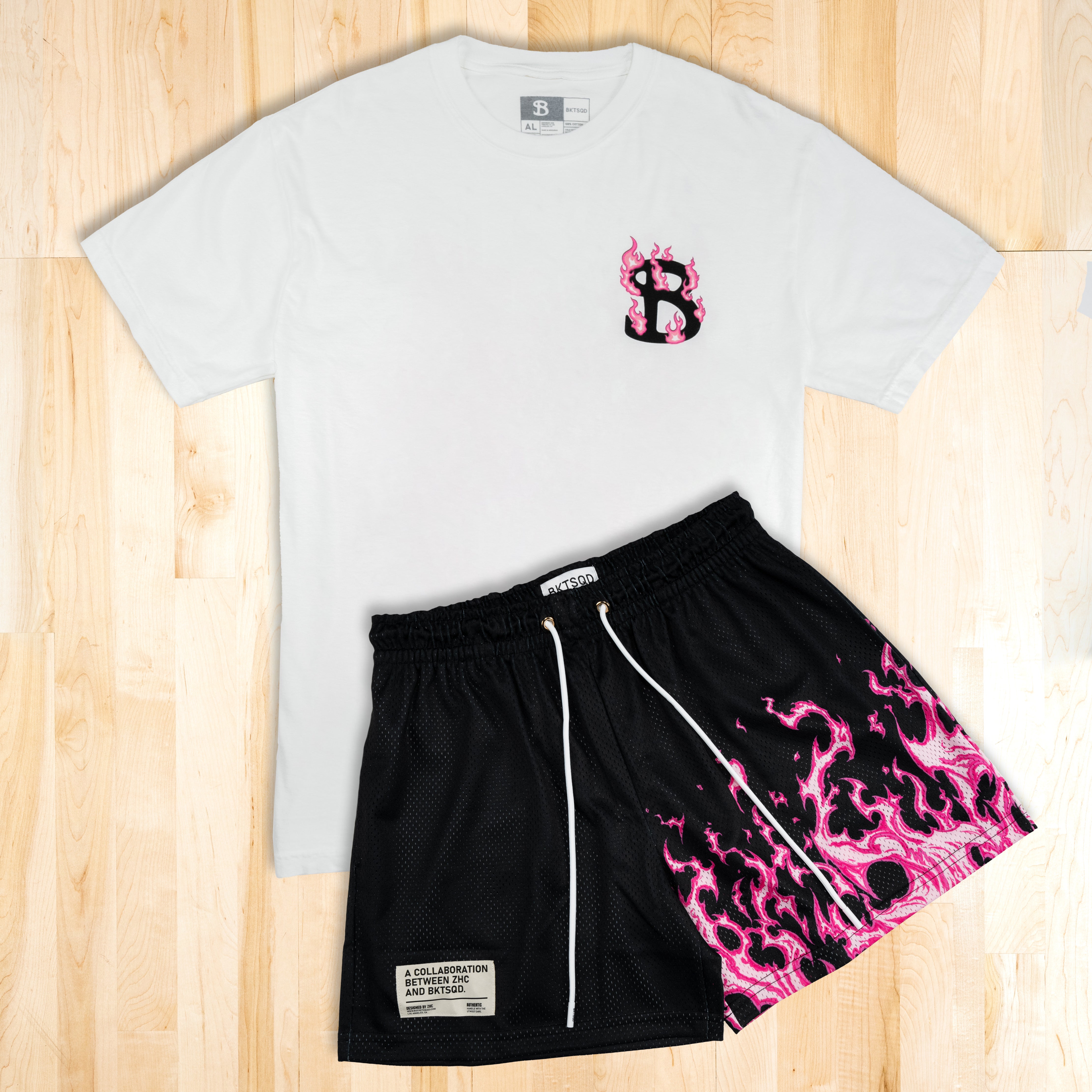 ZHC x BKTSQD SHORTS - PINK FLAME