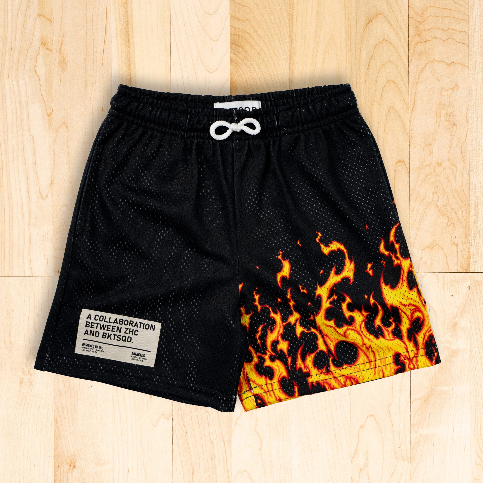 ZHC x BKTSQD YOUTH SHORTS - CLASSIC FLAME