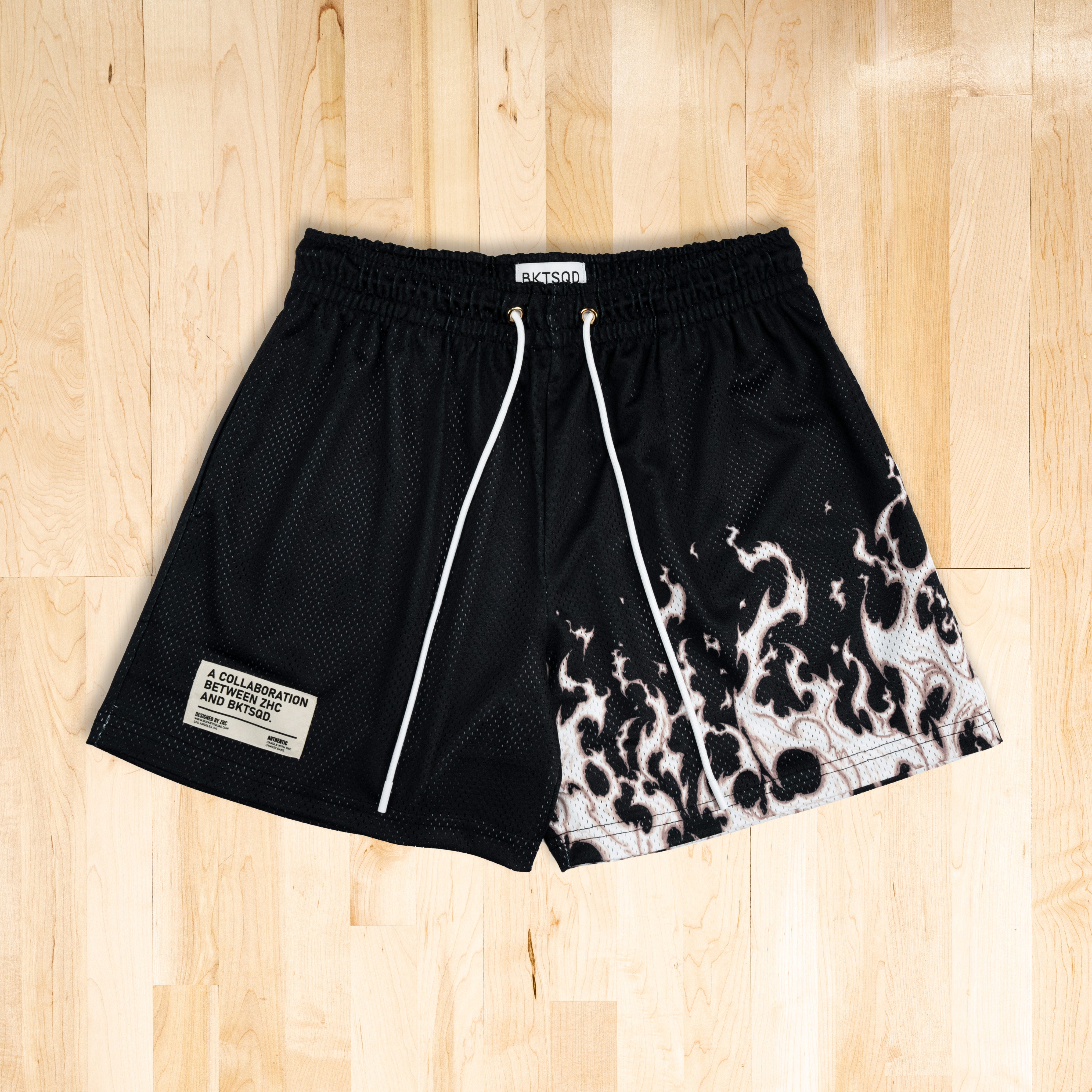 ZHC x BKTSQD SHORTS - WHITE FLAME