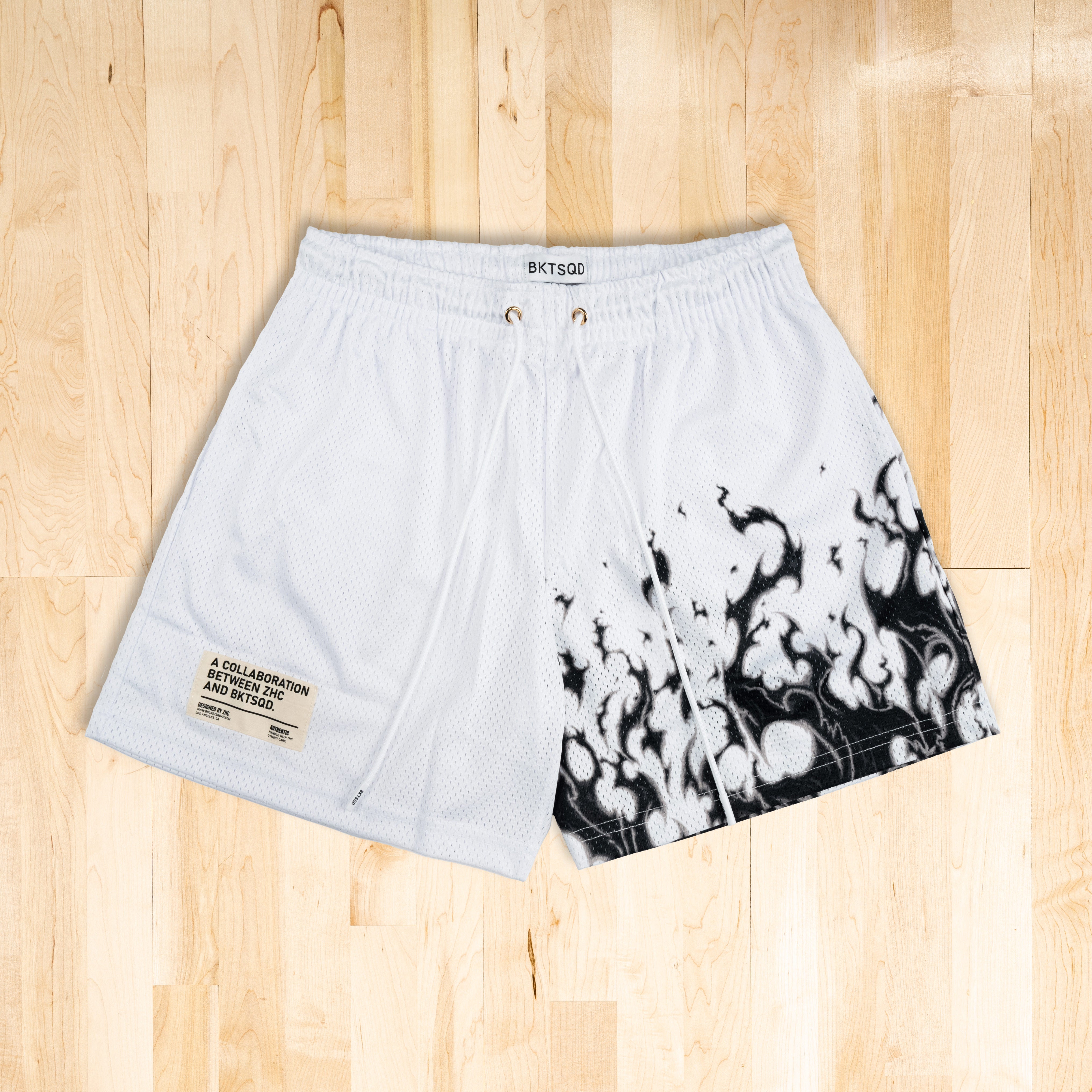 ZHC x BKTSQD SHORTS - BLACK FLAME