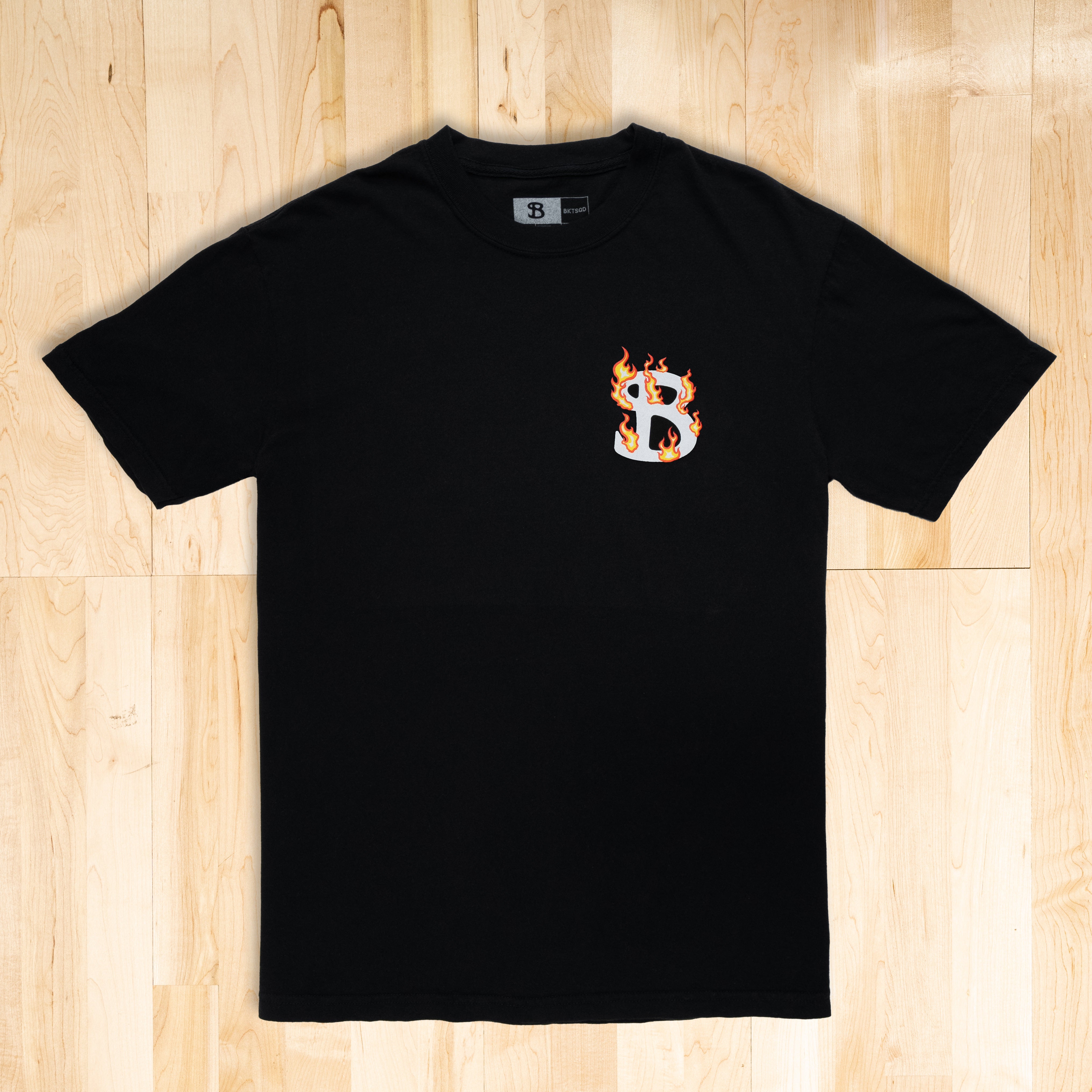 ZHC x BKTSQD BLACK TEE - CLASSIC FLAME