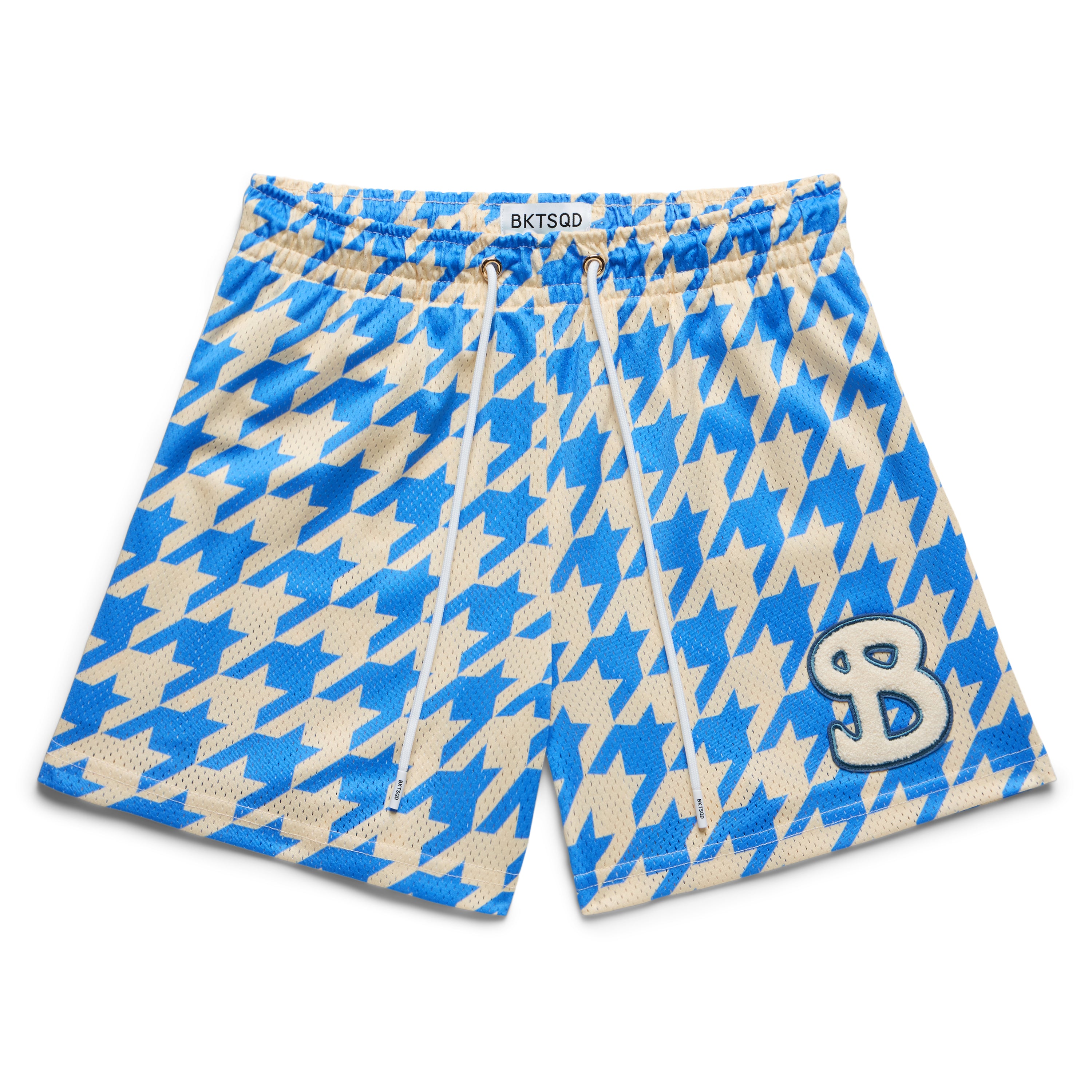 HOUNDSTOOTH SHORTS - COTTON BLUE