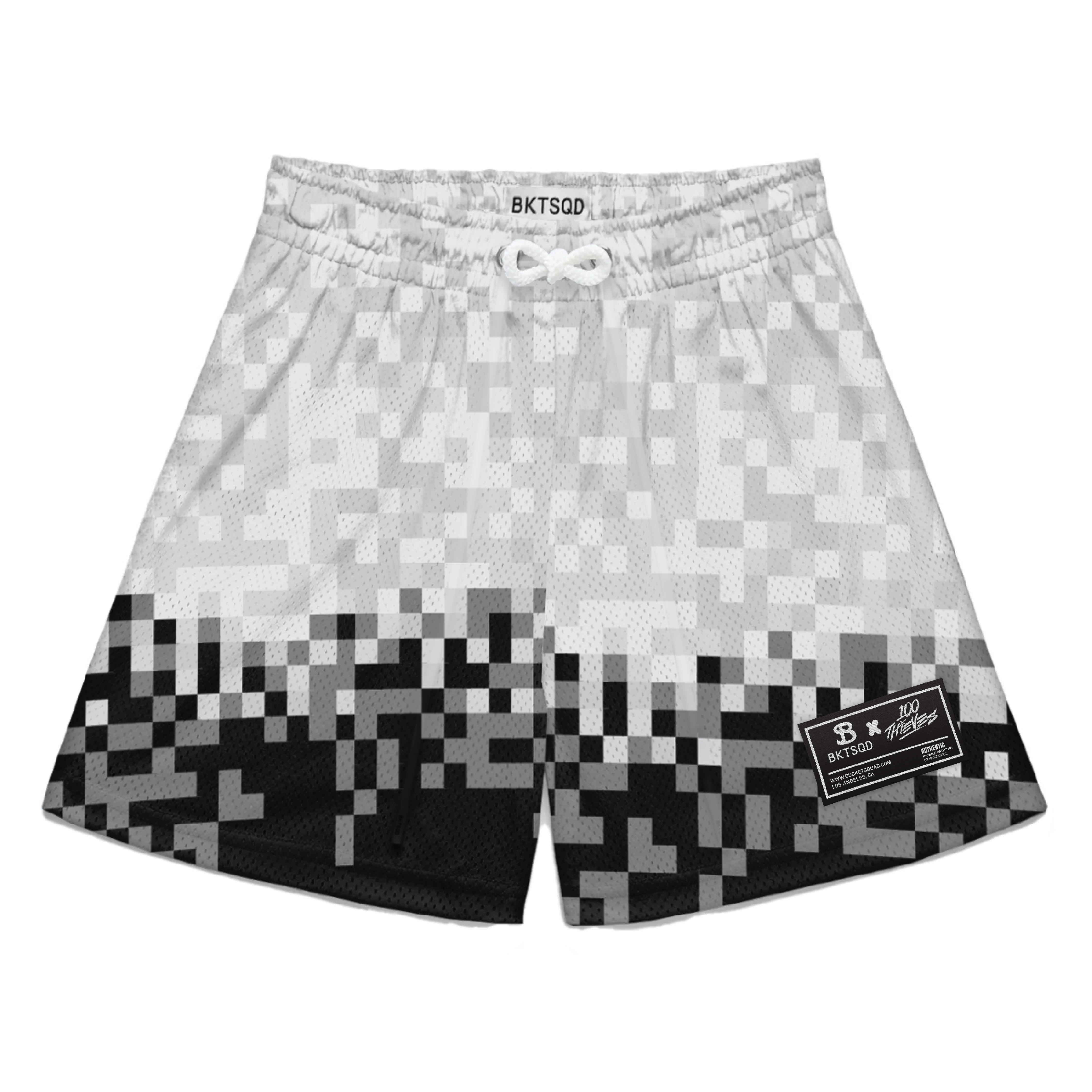 100 THIEVES BLACK PIX YOUTH SHORTS