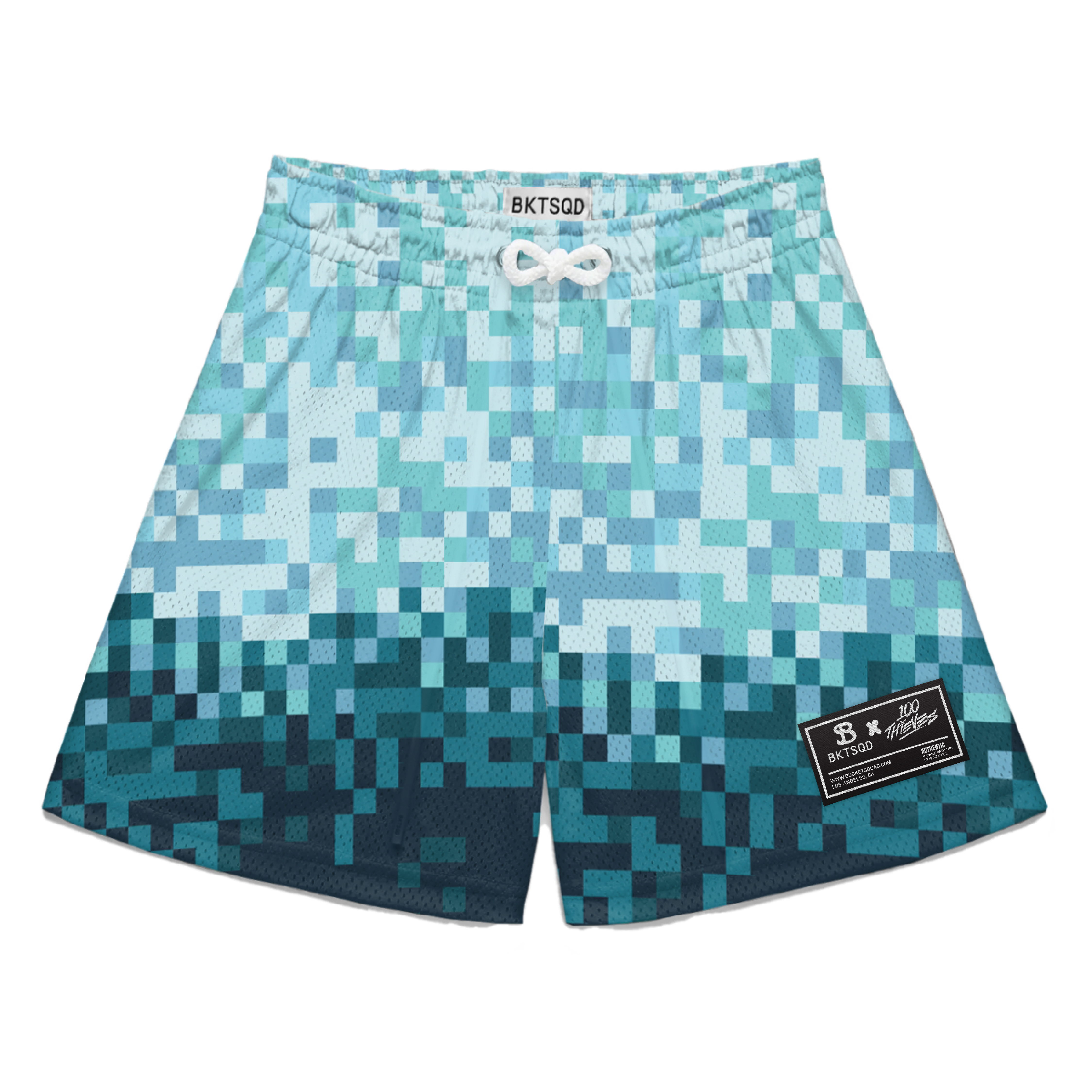 100 THIEVES TEAL PIX YOUTH SHORTS