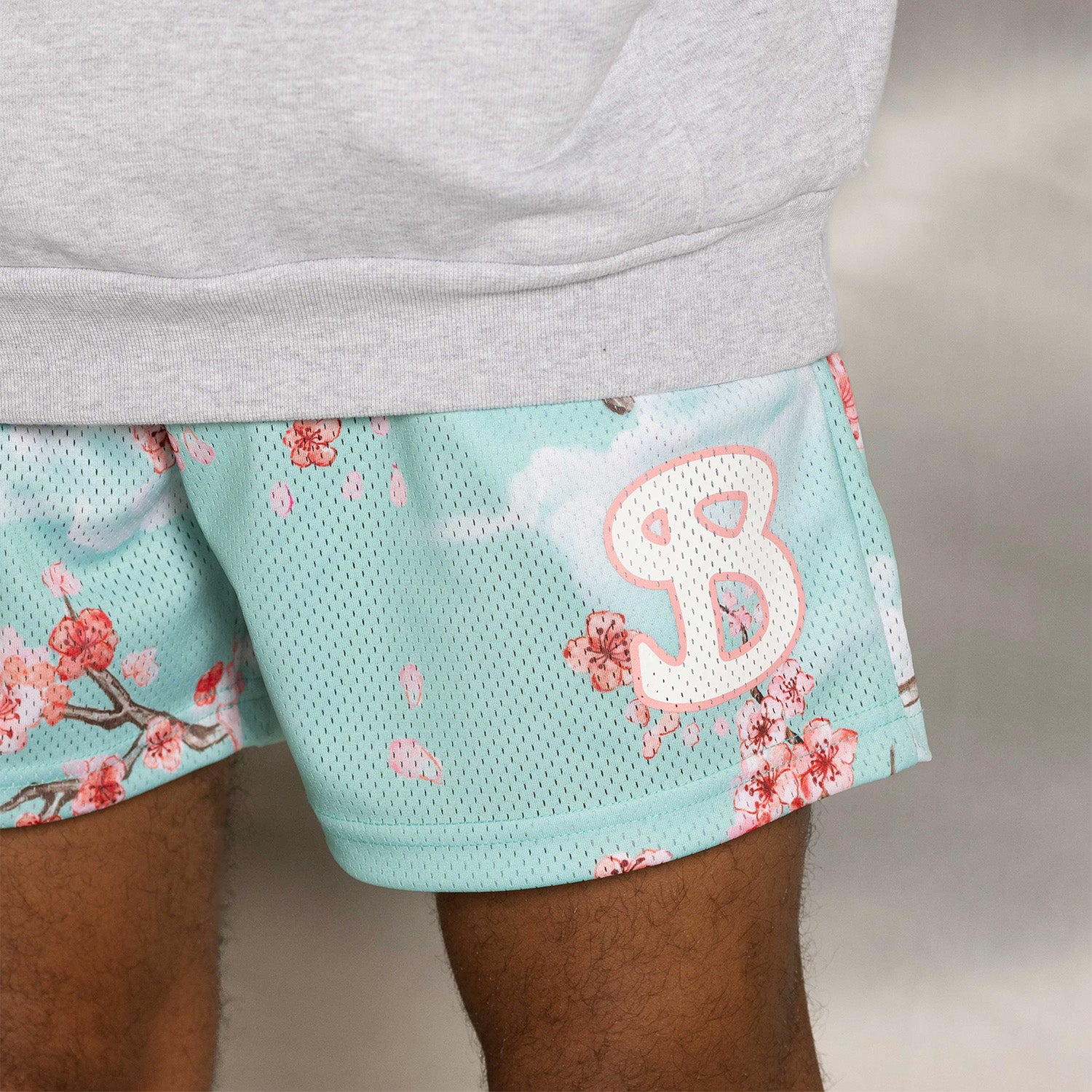 CHERRY BLOSSOM SPRING SKY SHORTS