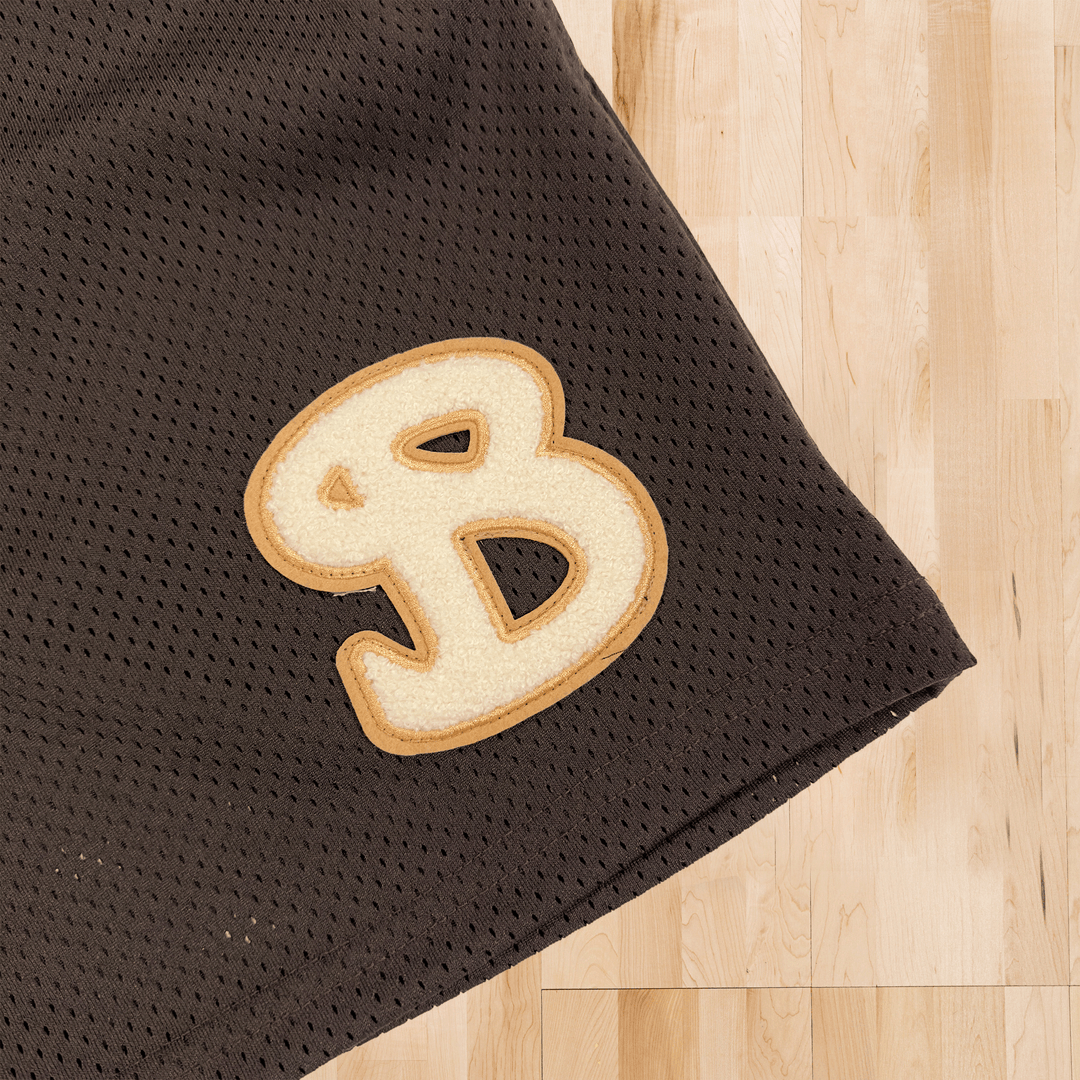 CLASSIC CHENILLE YOUTH SHORTS BROWN BUCKETSQUAD