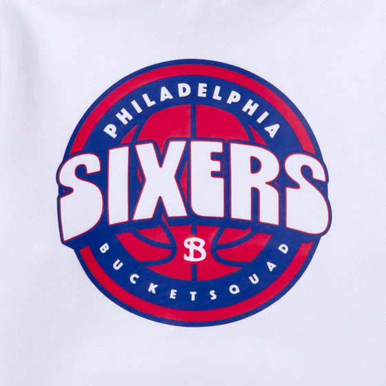 YOUTH PHILADELPHIA 76ERS BADGE HOODIE - back detail