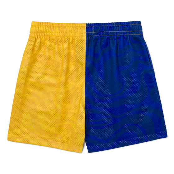 YOUTH GOLDEN STATE WARRIORS SPLIT TIDAL SHORTS - back