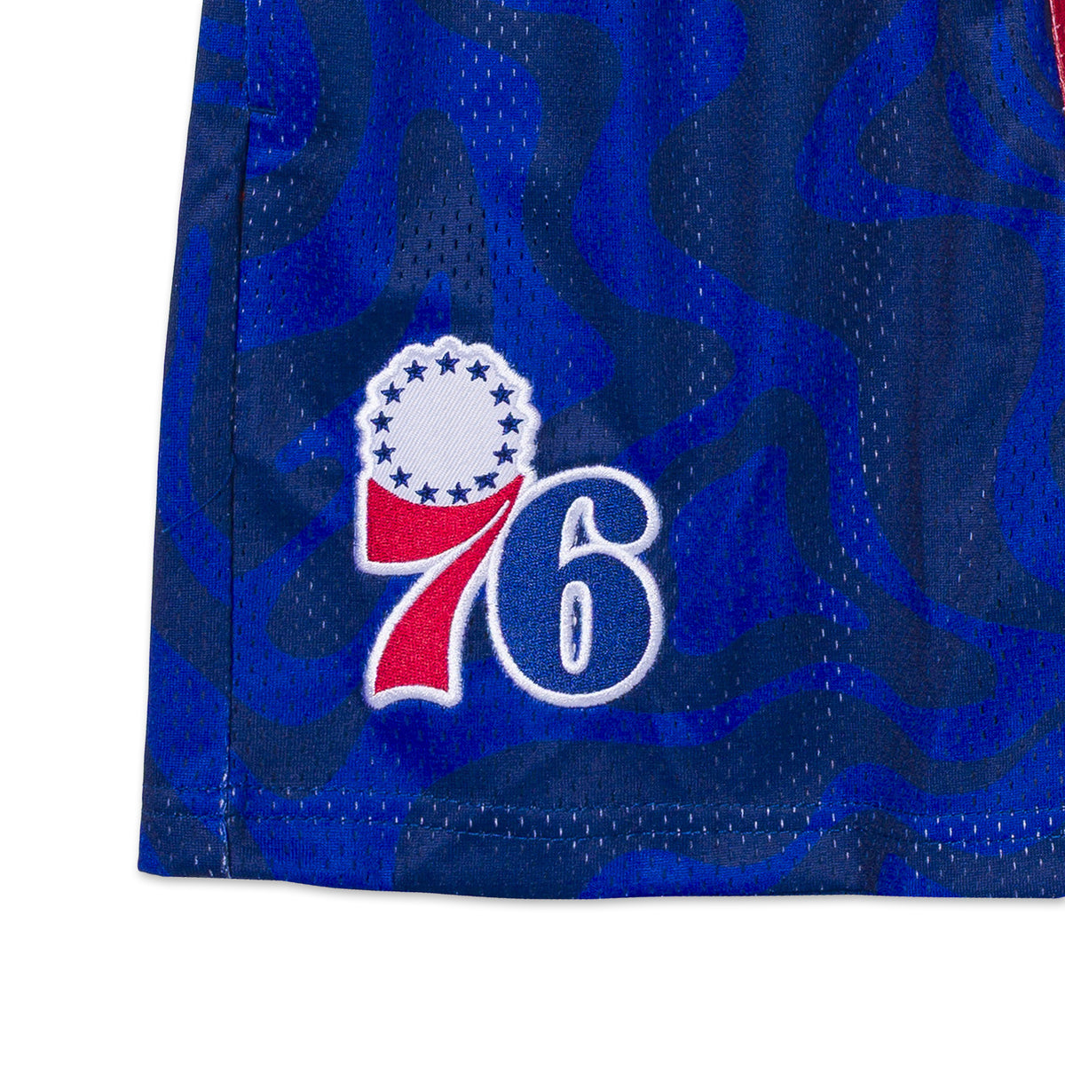 YOUTH PHILADELPHIA 76ERS SPLIT TIDAL SHORTS - detail