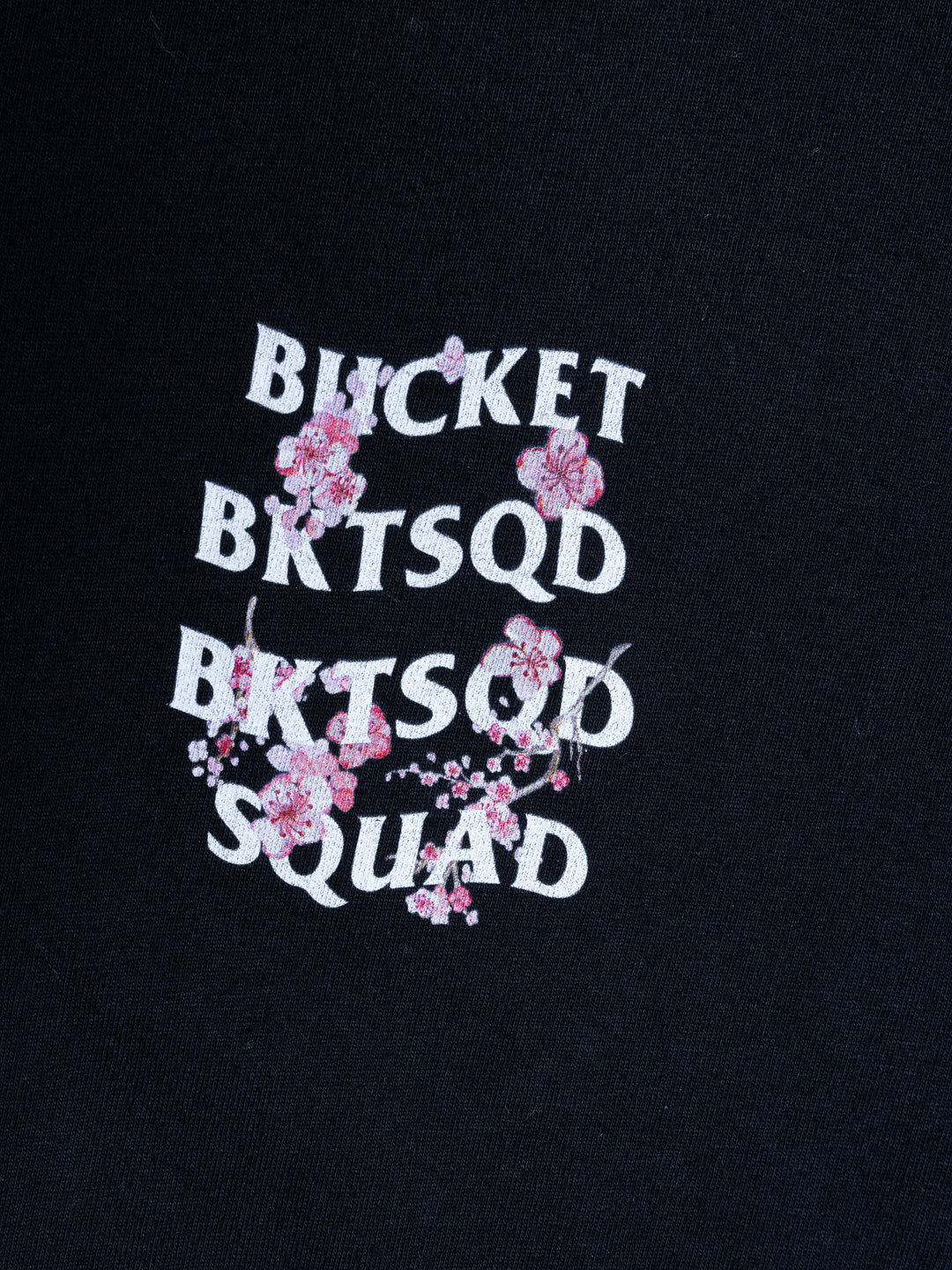Bucketsquad Tie Dye Flower Cotton Shirt BLACK BUCKETSQUAD