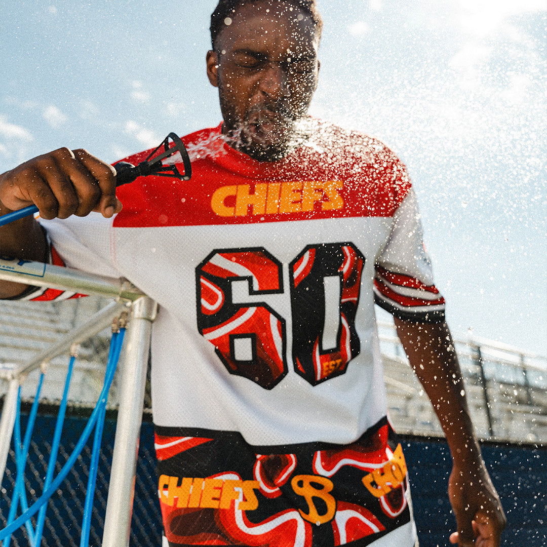 CHIEFS バスケットボールシャツ XL Bucketsquad Kansas City Chiefs Nfl Mesh Tee | Premium Basketball T-