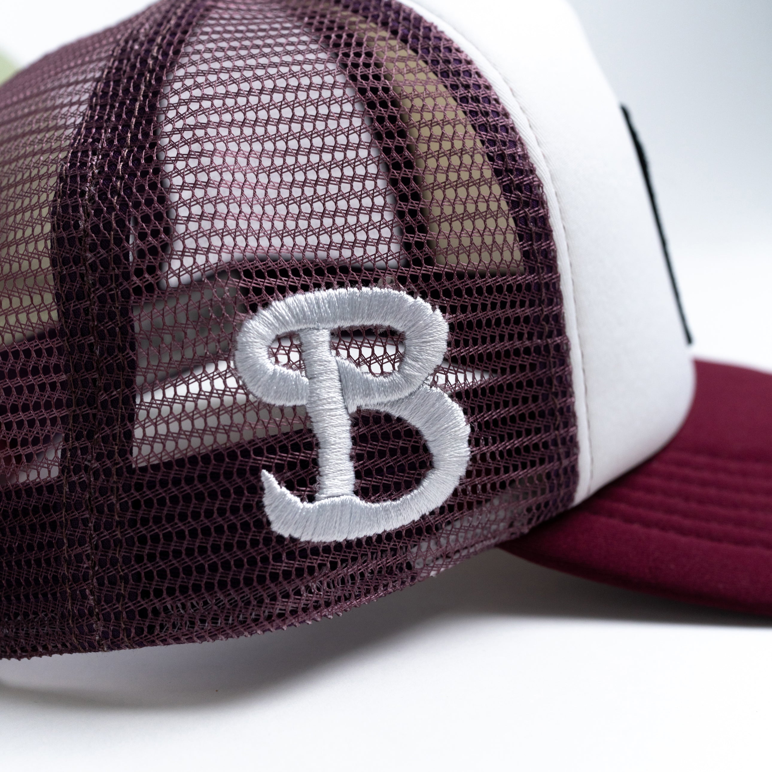 Patch Hat - Maroon & White