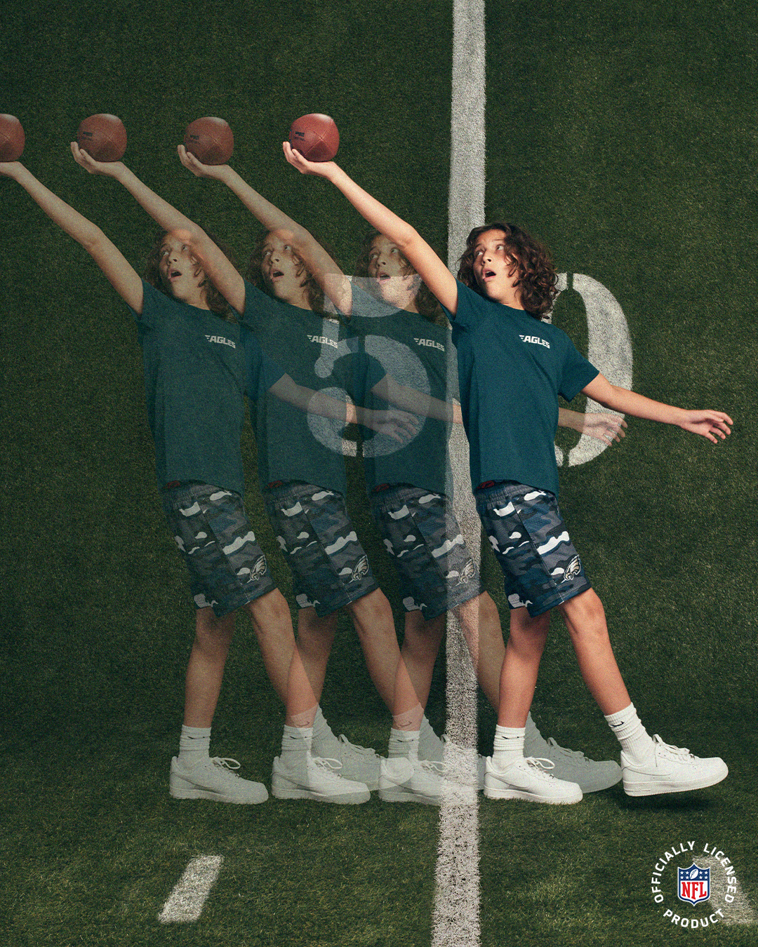YOUTH EAGLES CAMO SHORTS