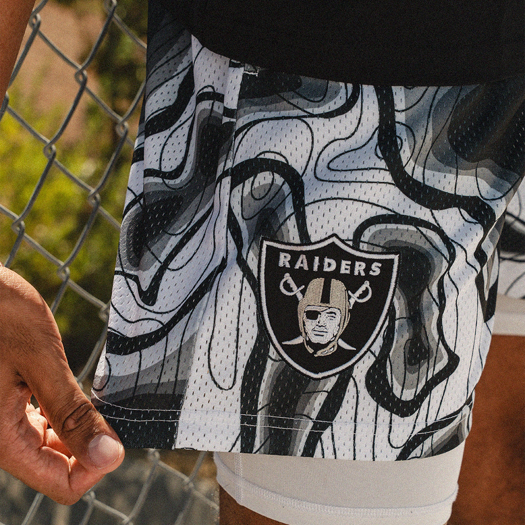 Bucketsquad Las Vegas Raiders Nfl Weatherman Shorts | Adult Basketb