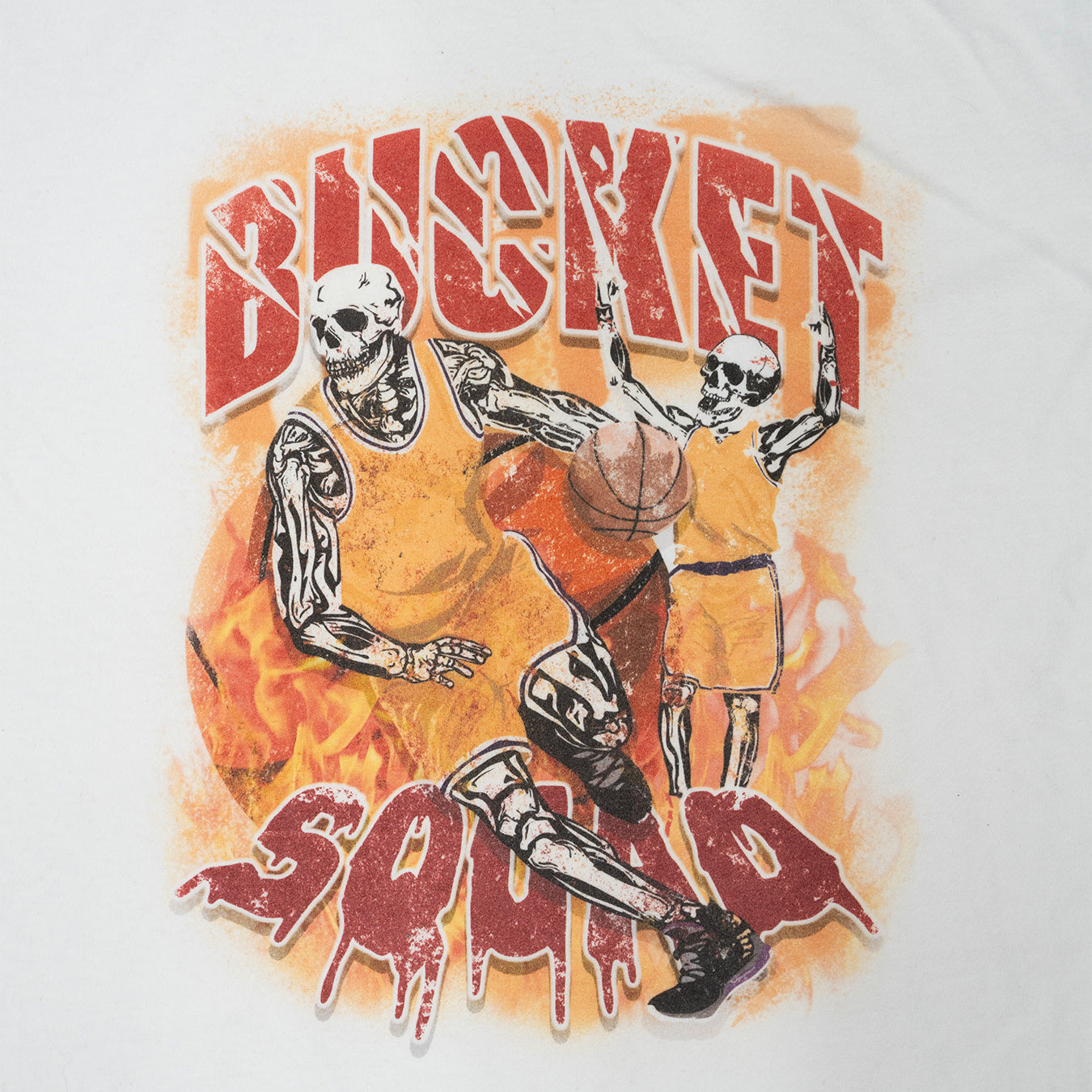 HALLOWEEN SKELE-BALLERS TEE - WHITE