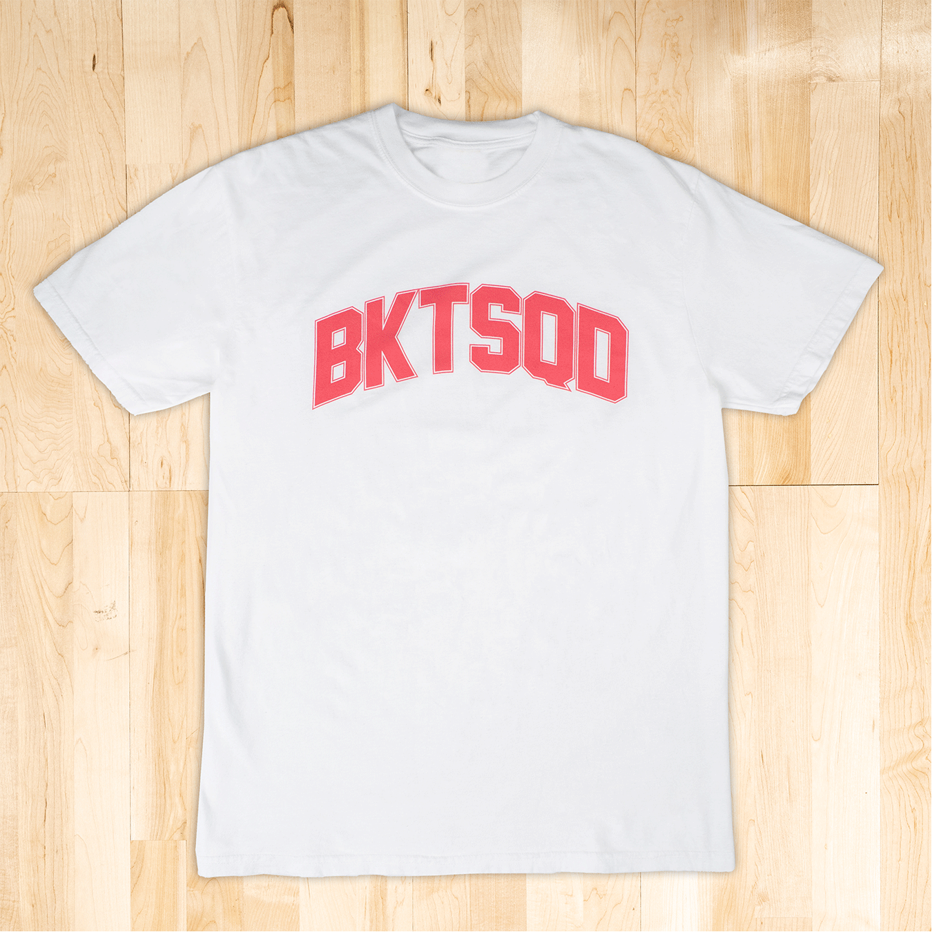 WHITE & PINK BKTSQD TEE